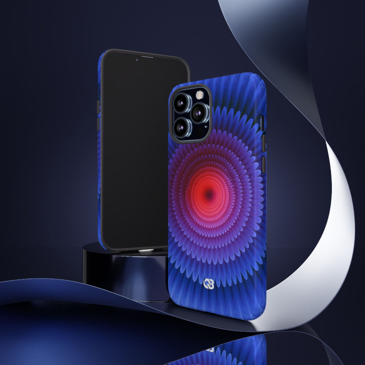 Radial Spectrum Bloom · Tough Phone Case for iPhone · Blue