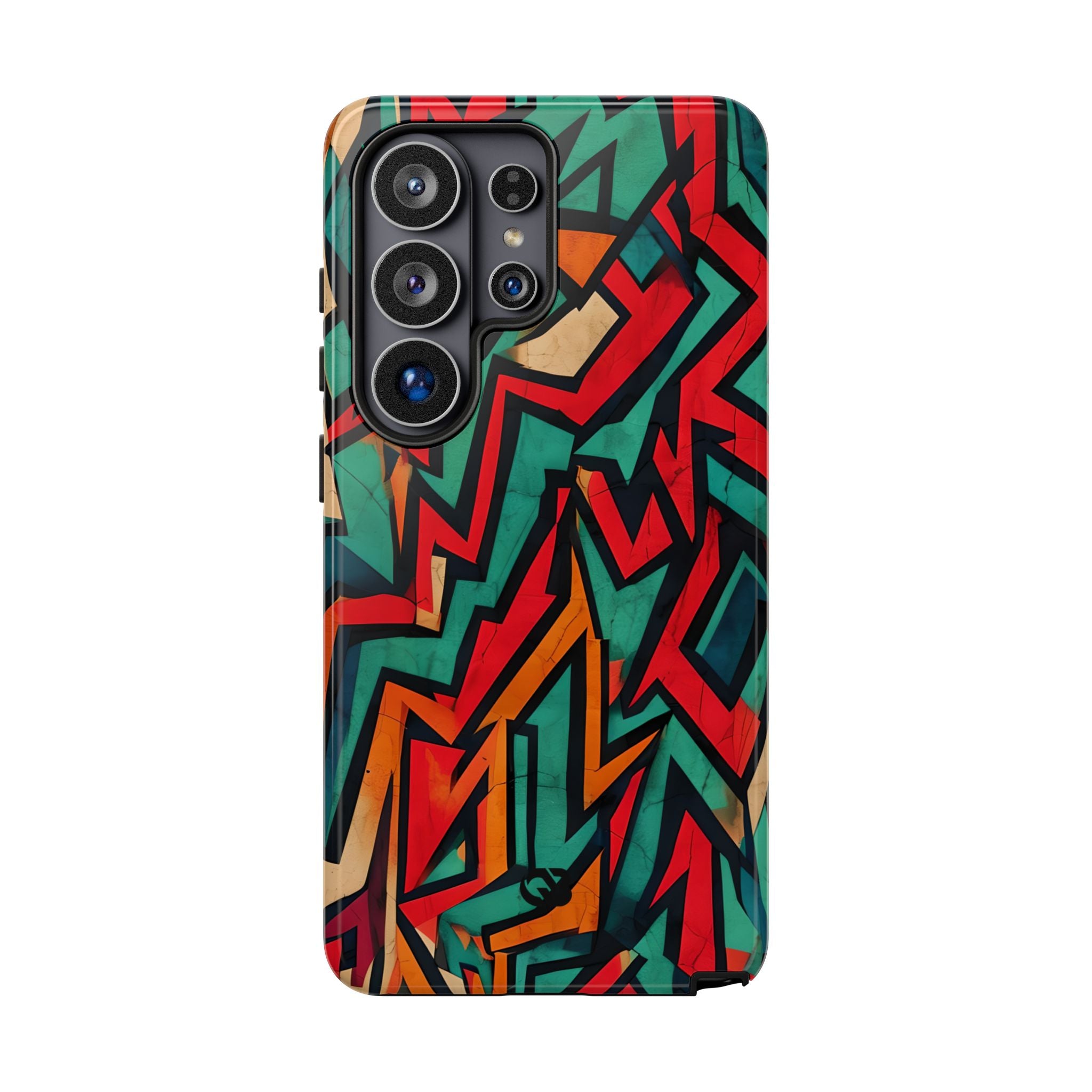 Jagged Teal Static · Tough Phone Case for Samsung