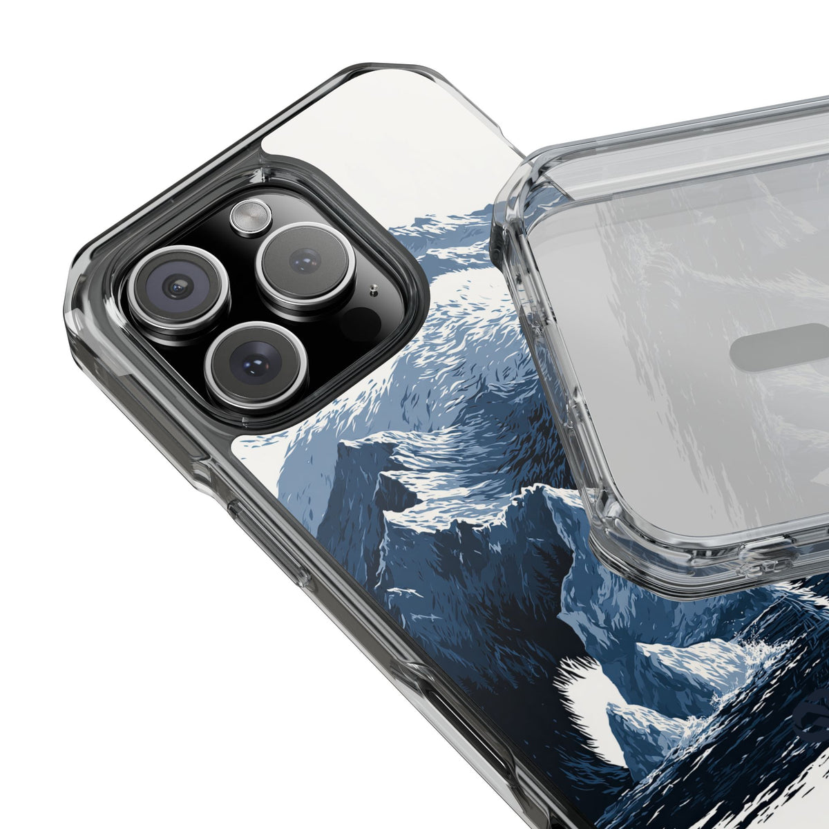 Fjord Summit Bear · Clear Impact Magnetic Phone Case for iPhone · Blue