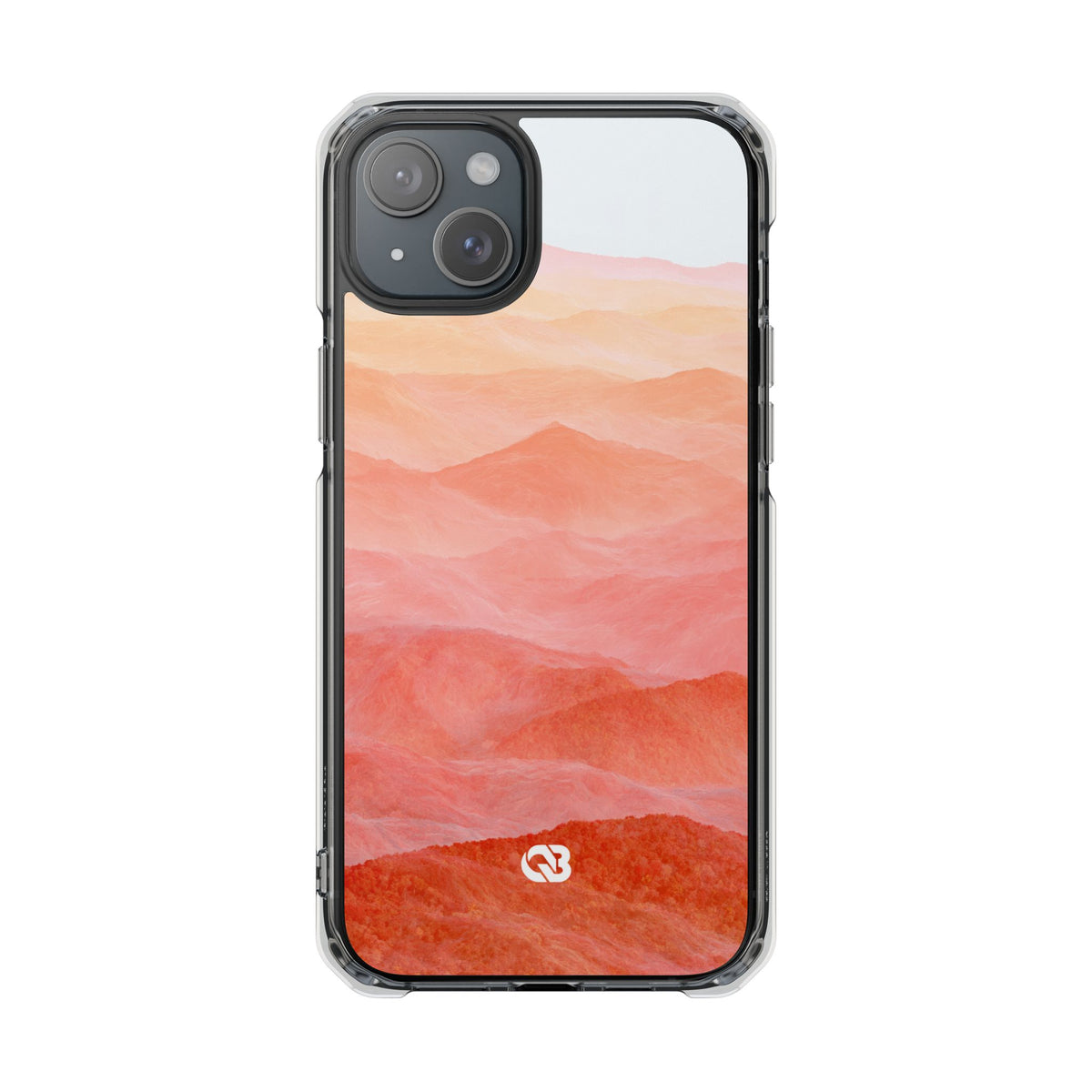 Alpenglow Ridge Vista · Clear Impact Magnetic Phone Case for iPhone · Orange