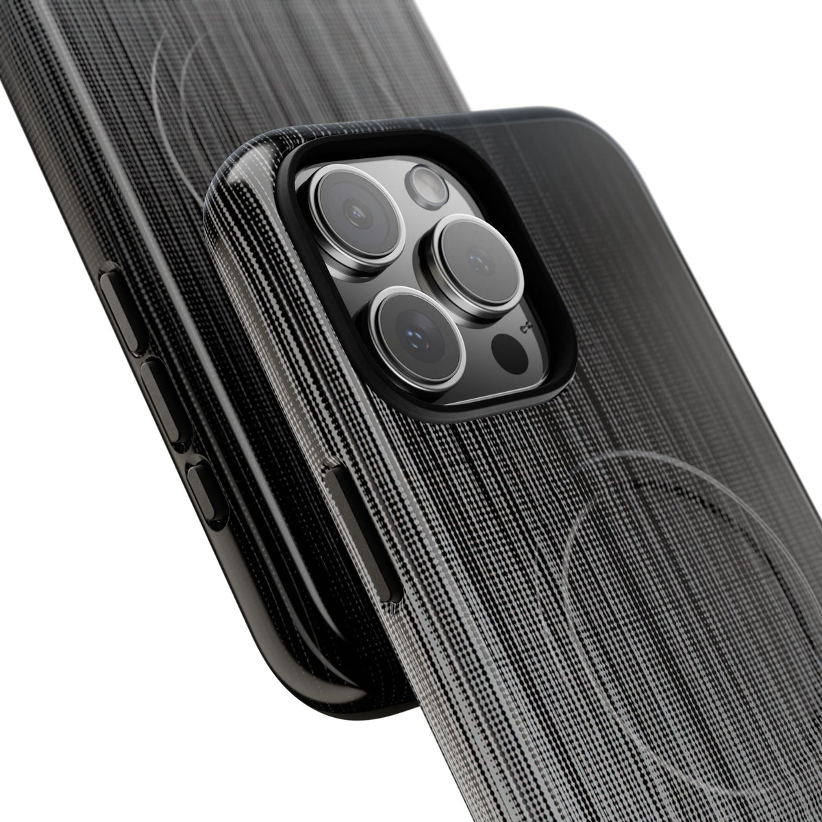 Grey Tough 2.0 Magsafe Phone Case for iPhone - Static Vertical Dither
