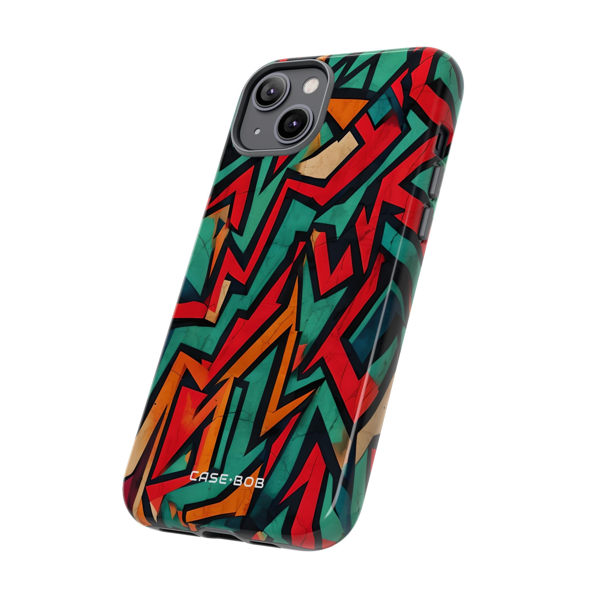 Crimson Zigzag iPhone 14 Plus Case - Tough