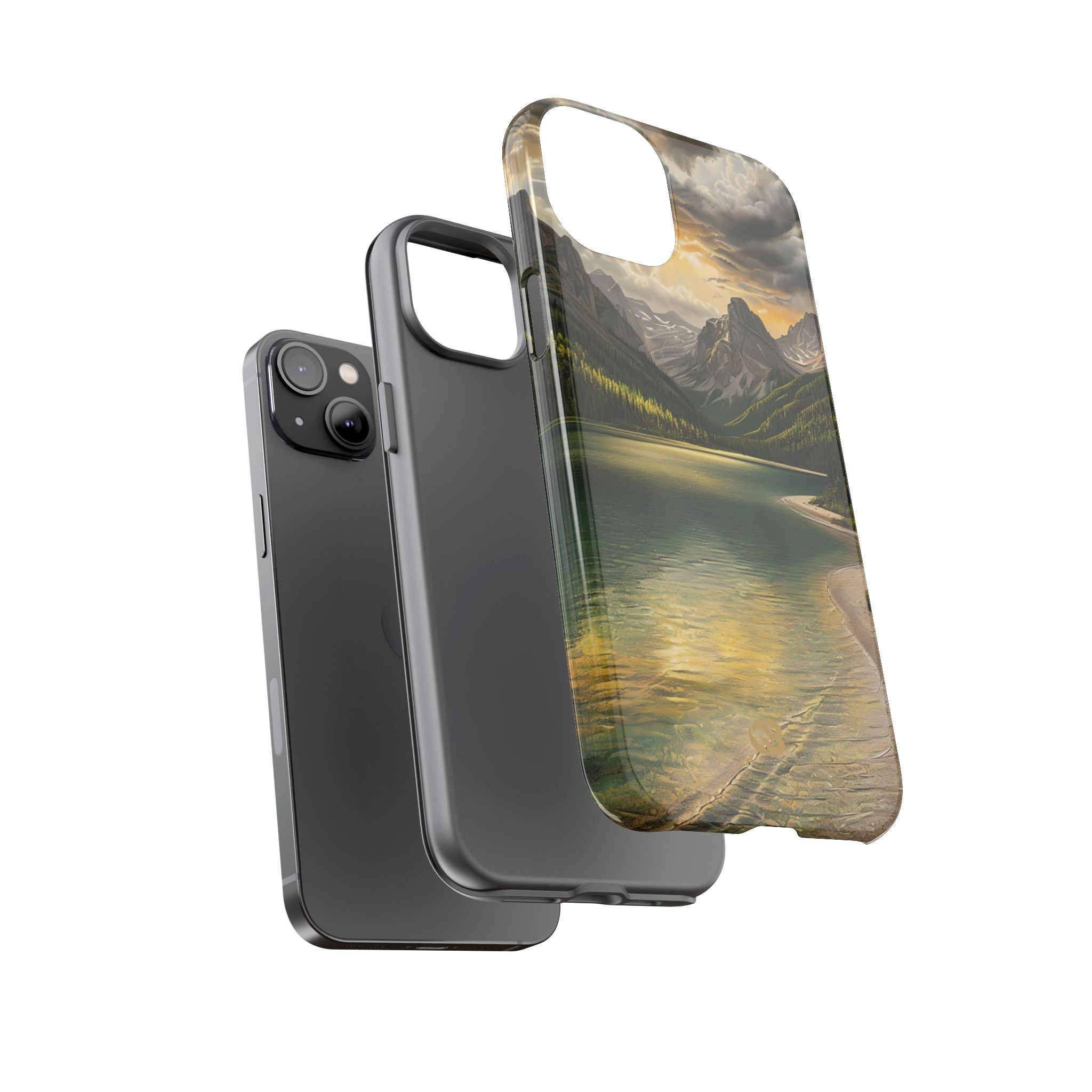 Gilded Mountain Lake · Tough Phone Case for iPhone