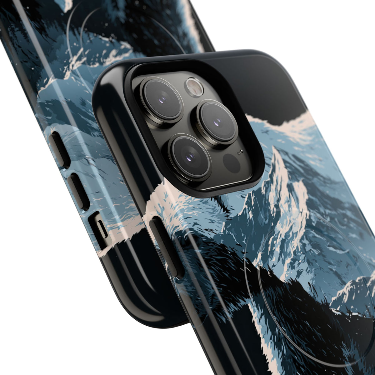 Nordic Arctic Bear · Tough 2.0 Magnetic Phone Case for iPhone · Black