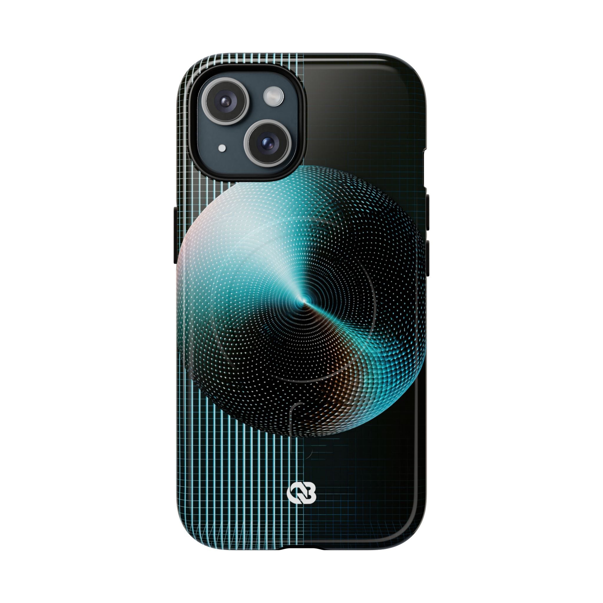 Blue Tough 2.0 Magsafe Phone Case for iPhone - Cyan Vector Sphere