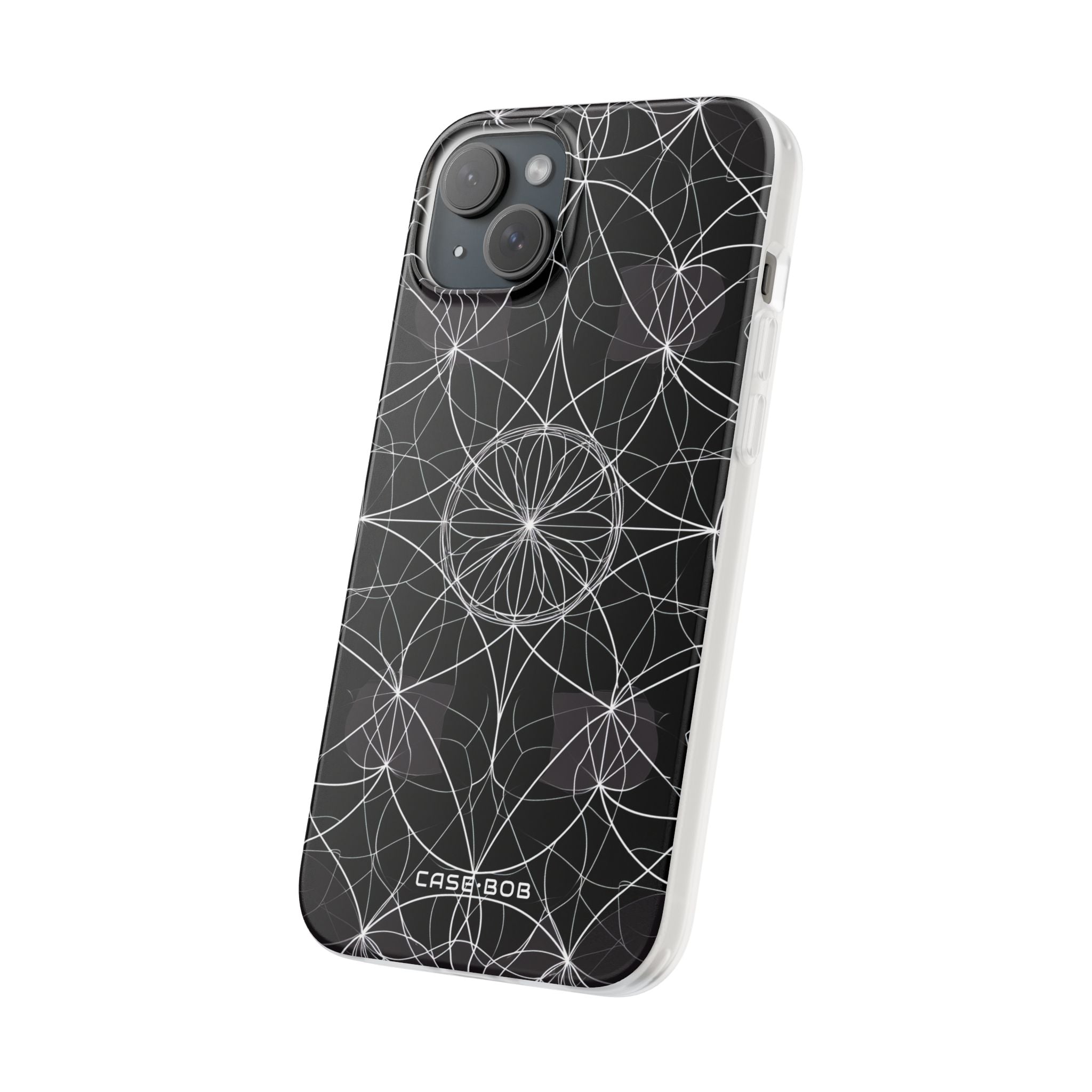 Strahlender Blütenblatt-Orbit iPhone 15 Plus Case - Soft