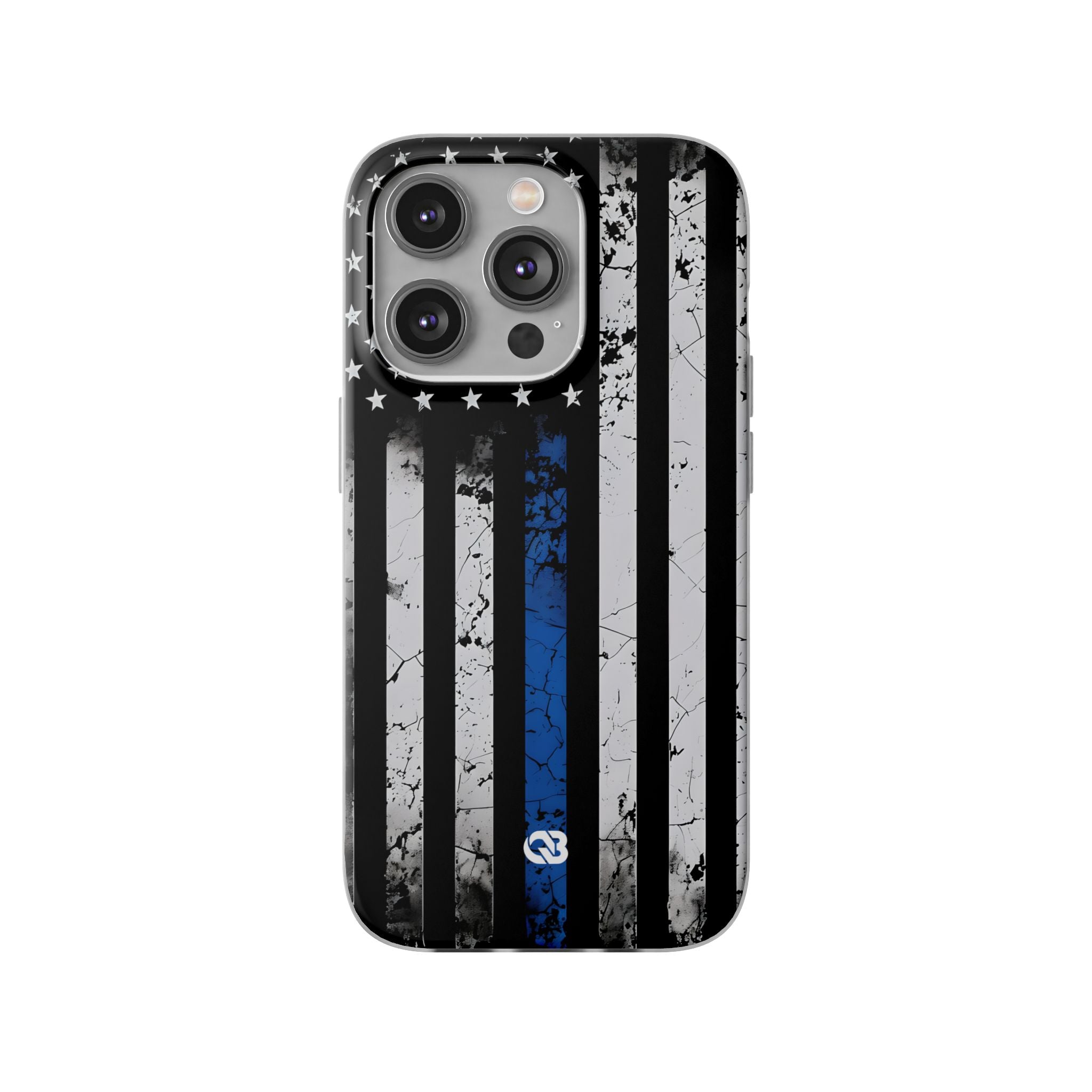 Gritty Cobalt Flag · Soft Phone Case for iPhone