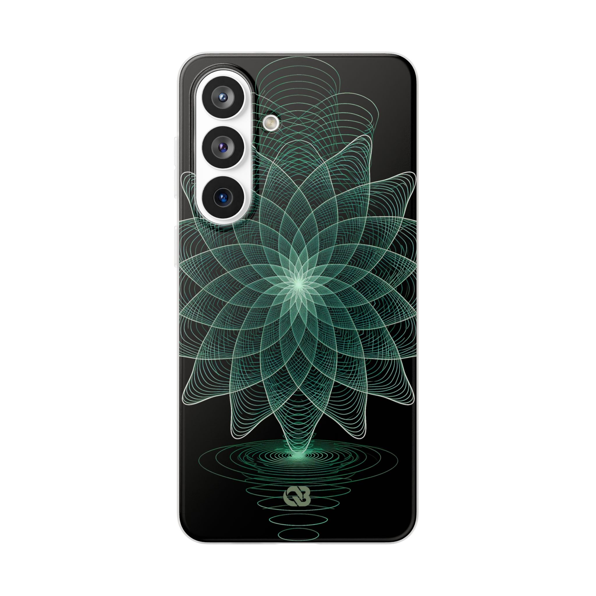 Green Lite Phone Case for Samsung - Cyan Signal Bloom