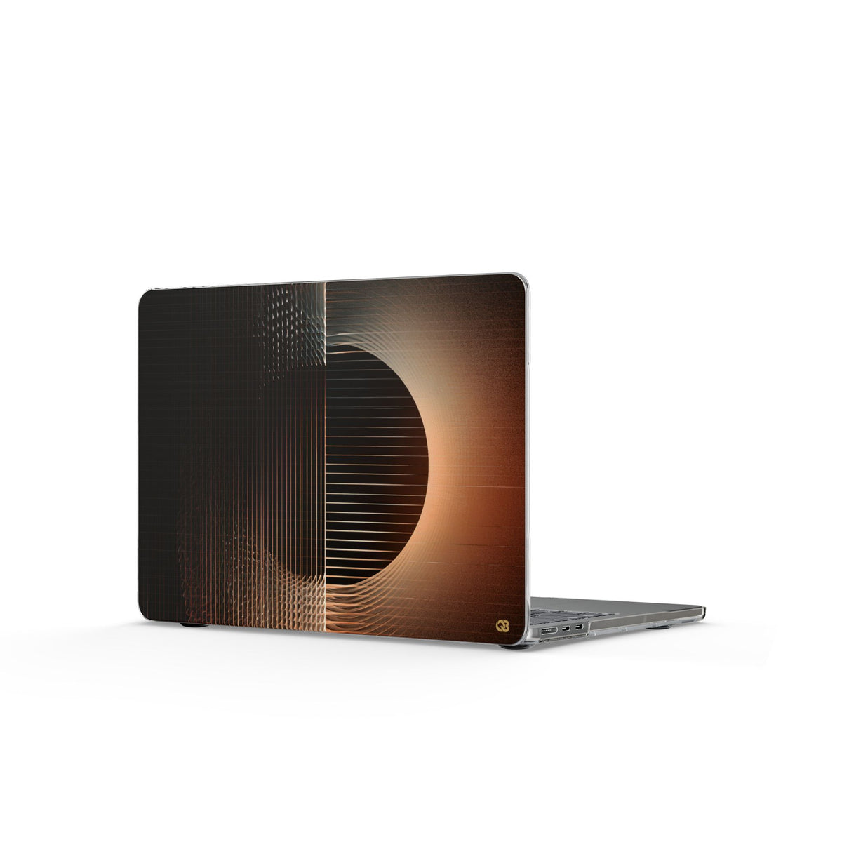 Amber Meridian · Clear Hard Case for MacBook · Black