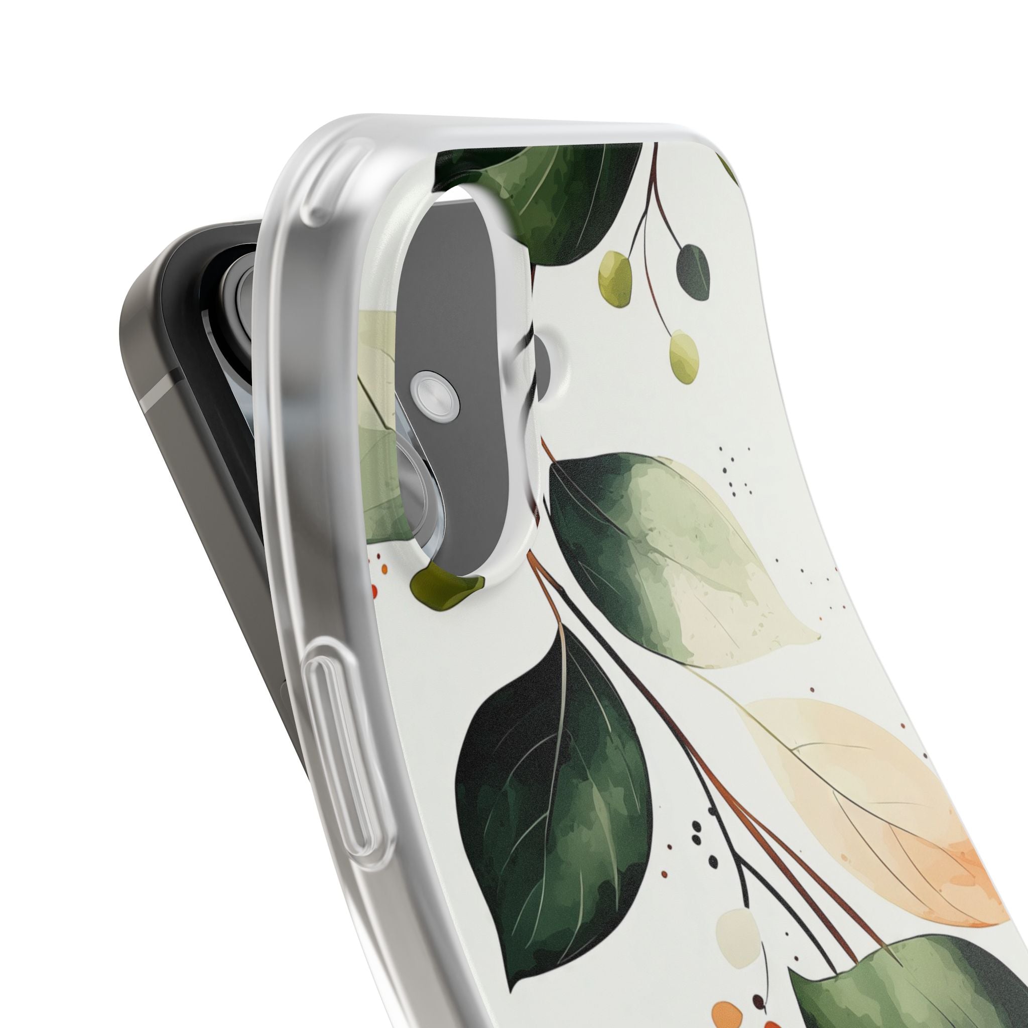 Greenberry Branch iPhone 16 -pehmeä suojakotelo