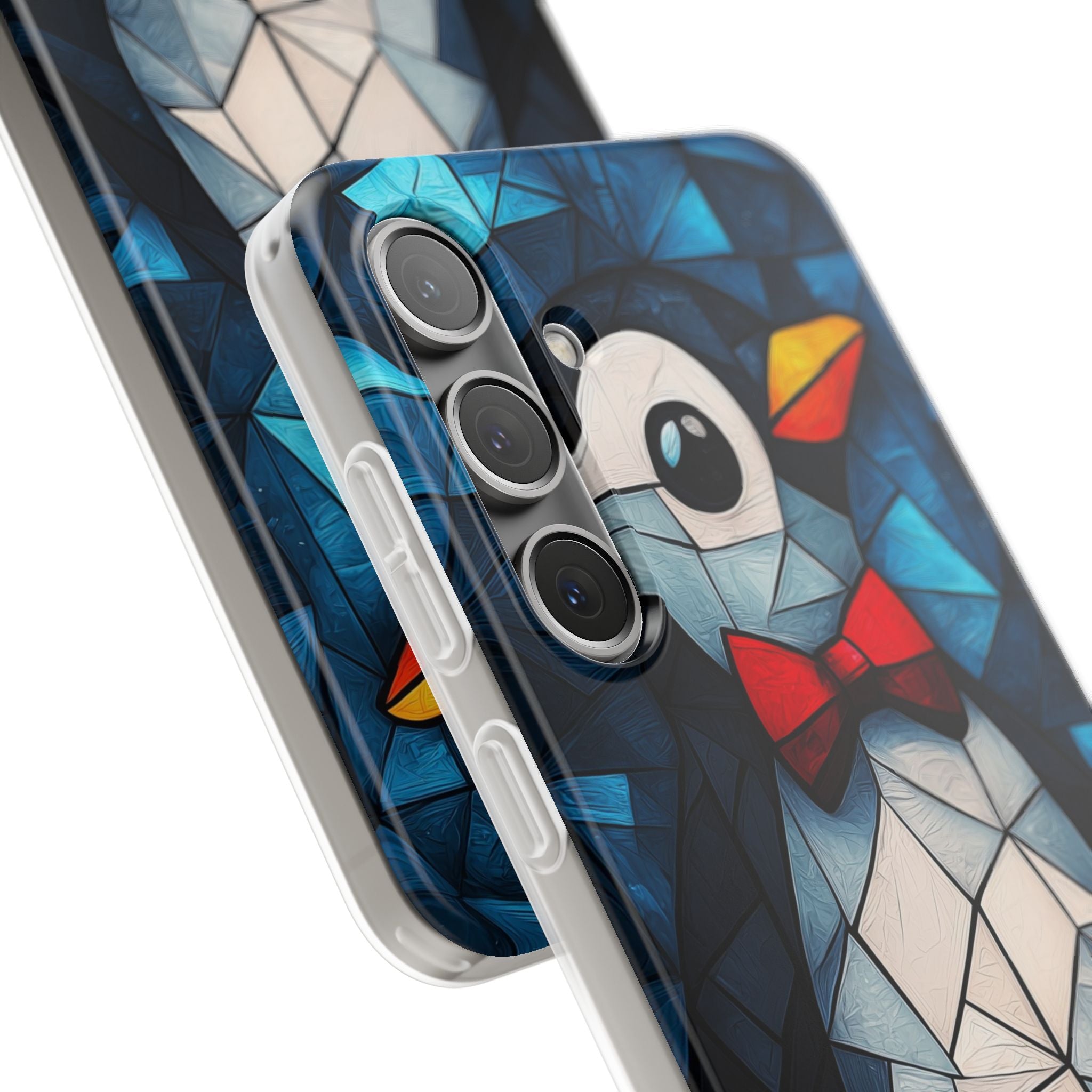 Mosaic Bowtie Penguin · Soft Phone Case for Samsung