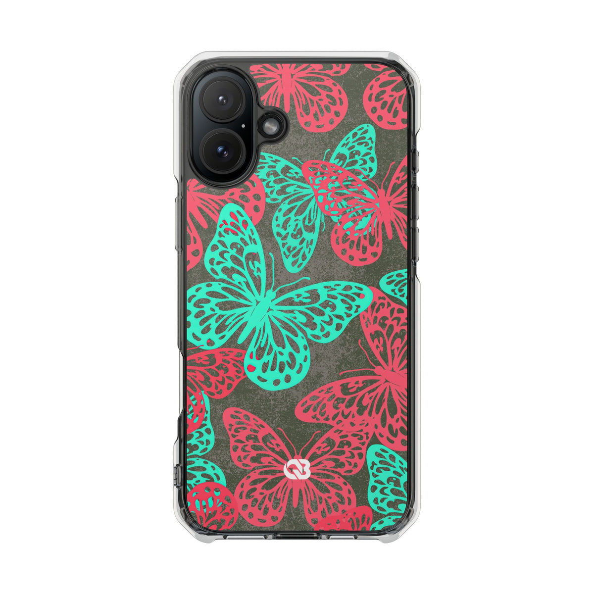 Electric Papillon · Clear Impact Magnetic Phone Case for iPhone · Pink