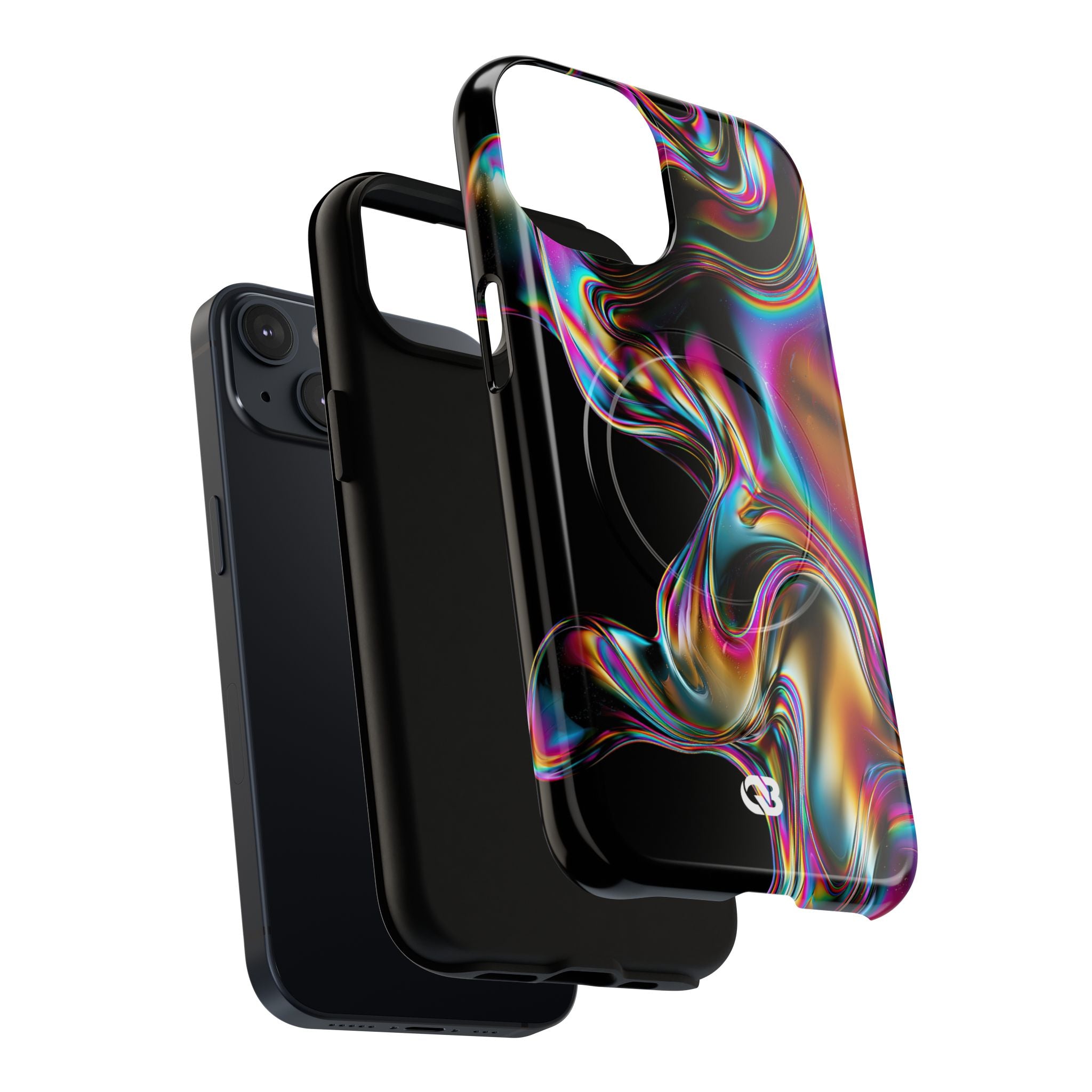 Purple Tough 2.0 Magsafe Phone Case for iPhone - Liquid Neon Chrome