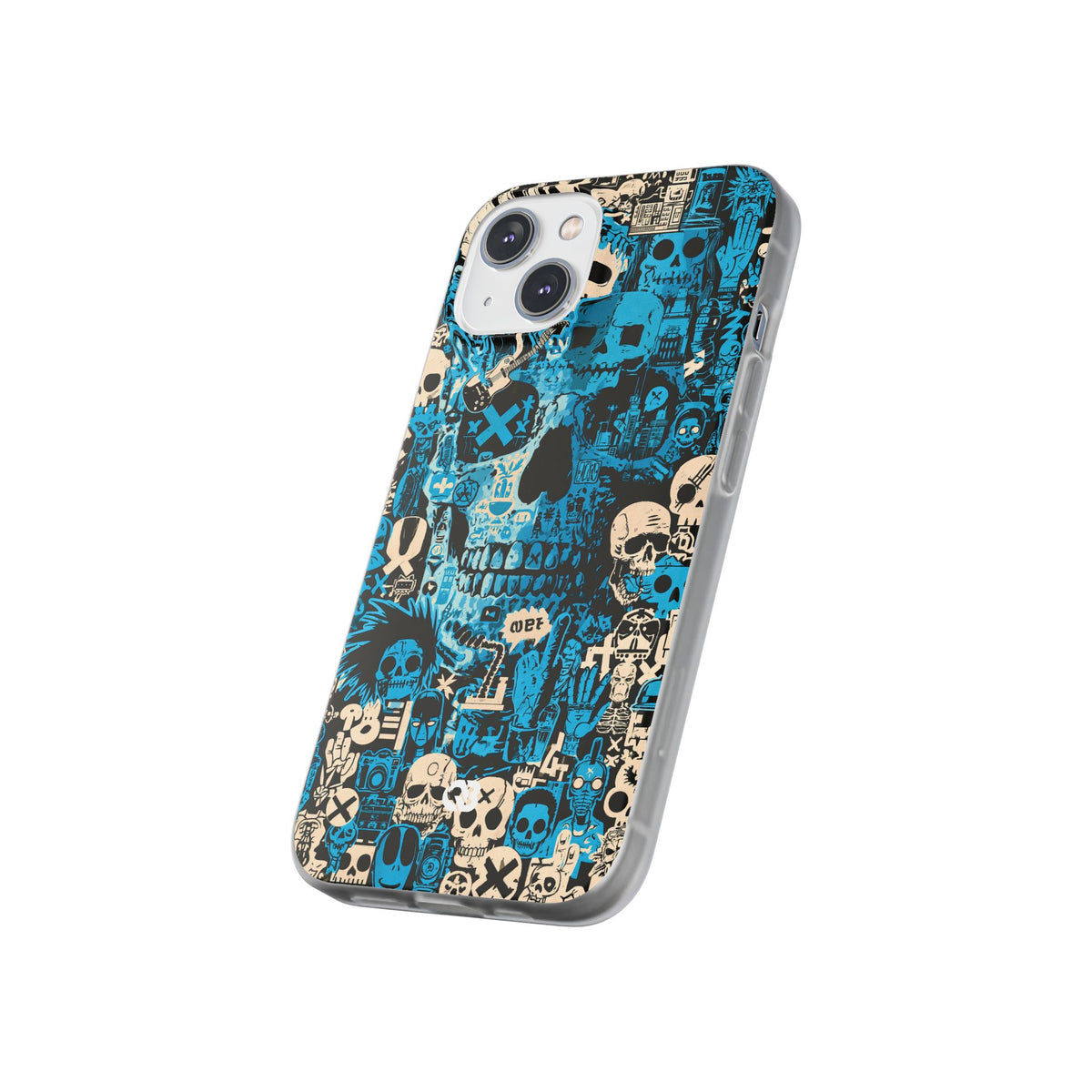 Electric Skull Graffiti · Lite Phone Case for iPhone · Blue
