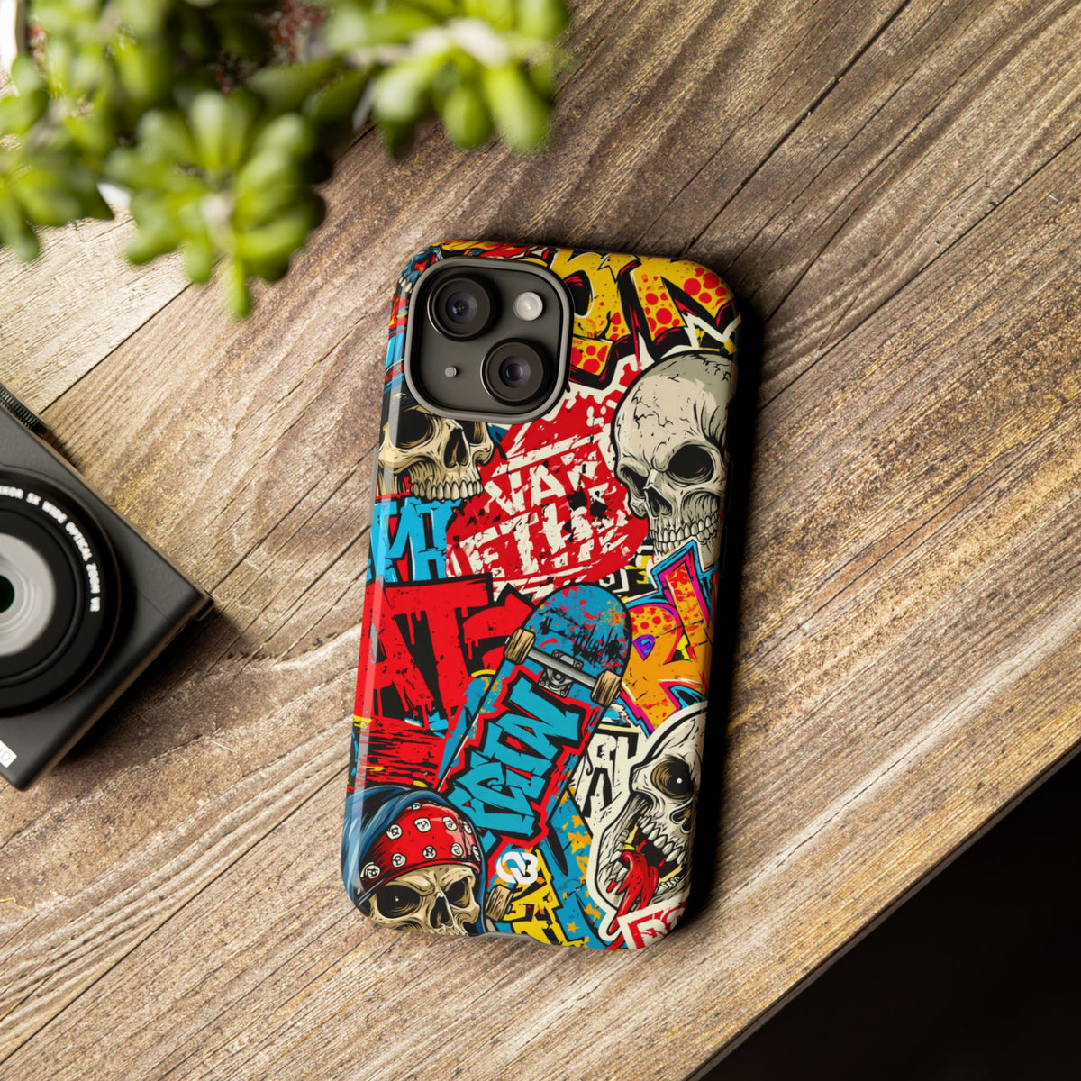 Skate Skull Riot · Tough Phone Case for iPhone · Red