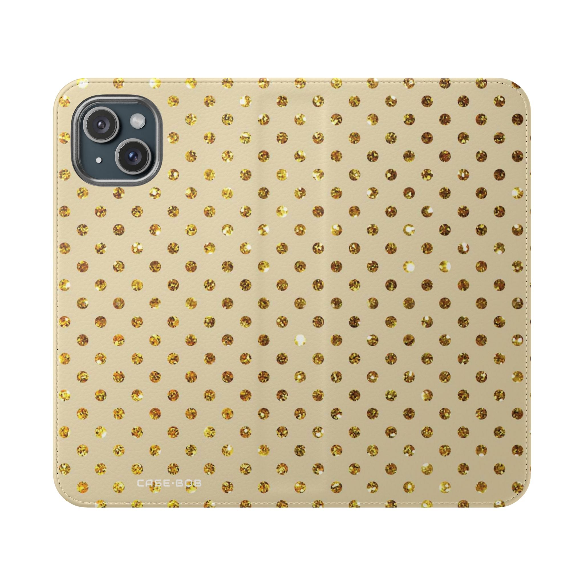 Golden Sparkle - iPhone 15 Plus Case - Wallet