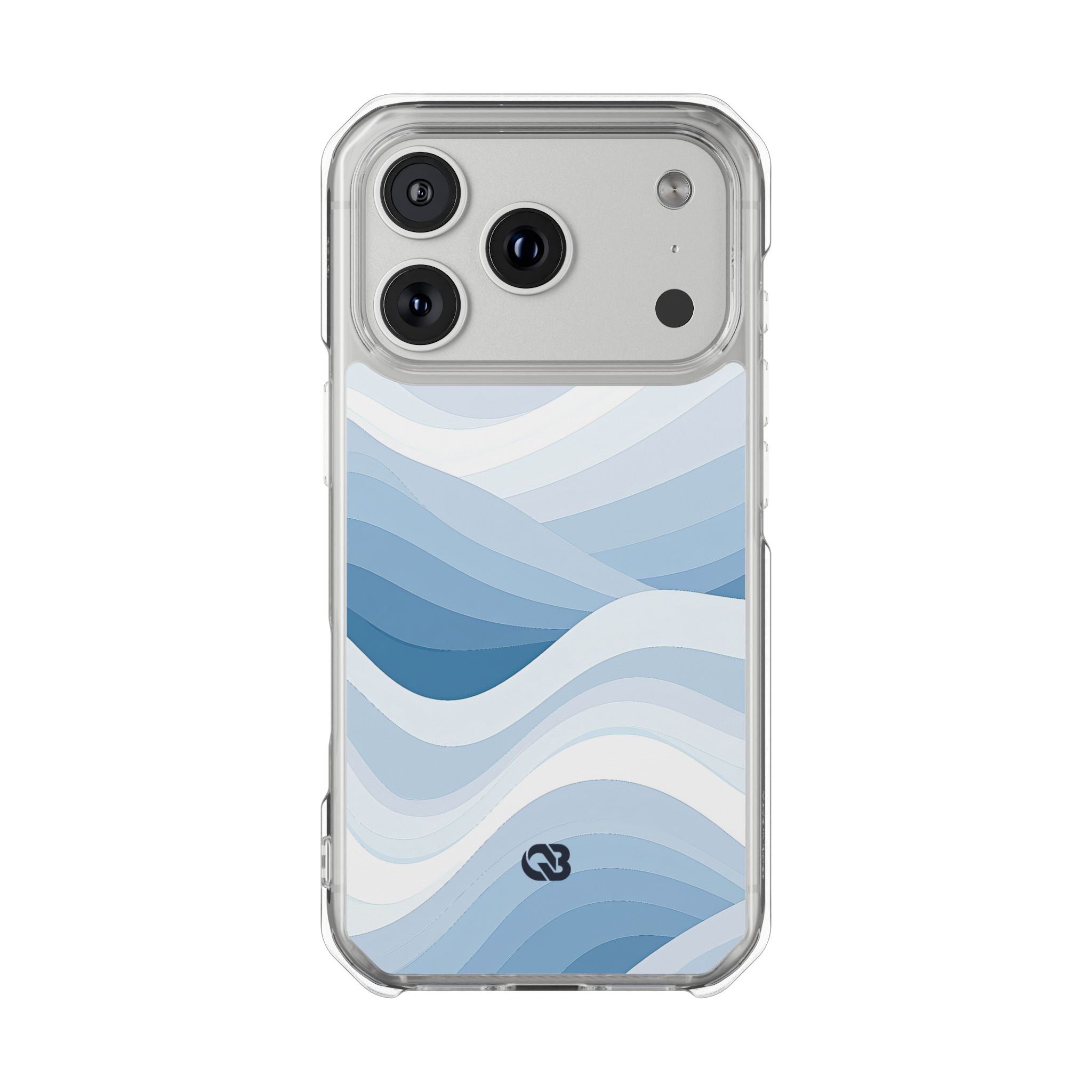 Blue Impact MagSafe Phone Case for iPhone - Glacial Indigo Flow