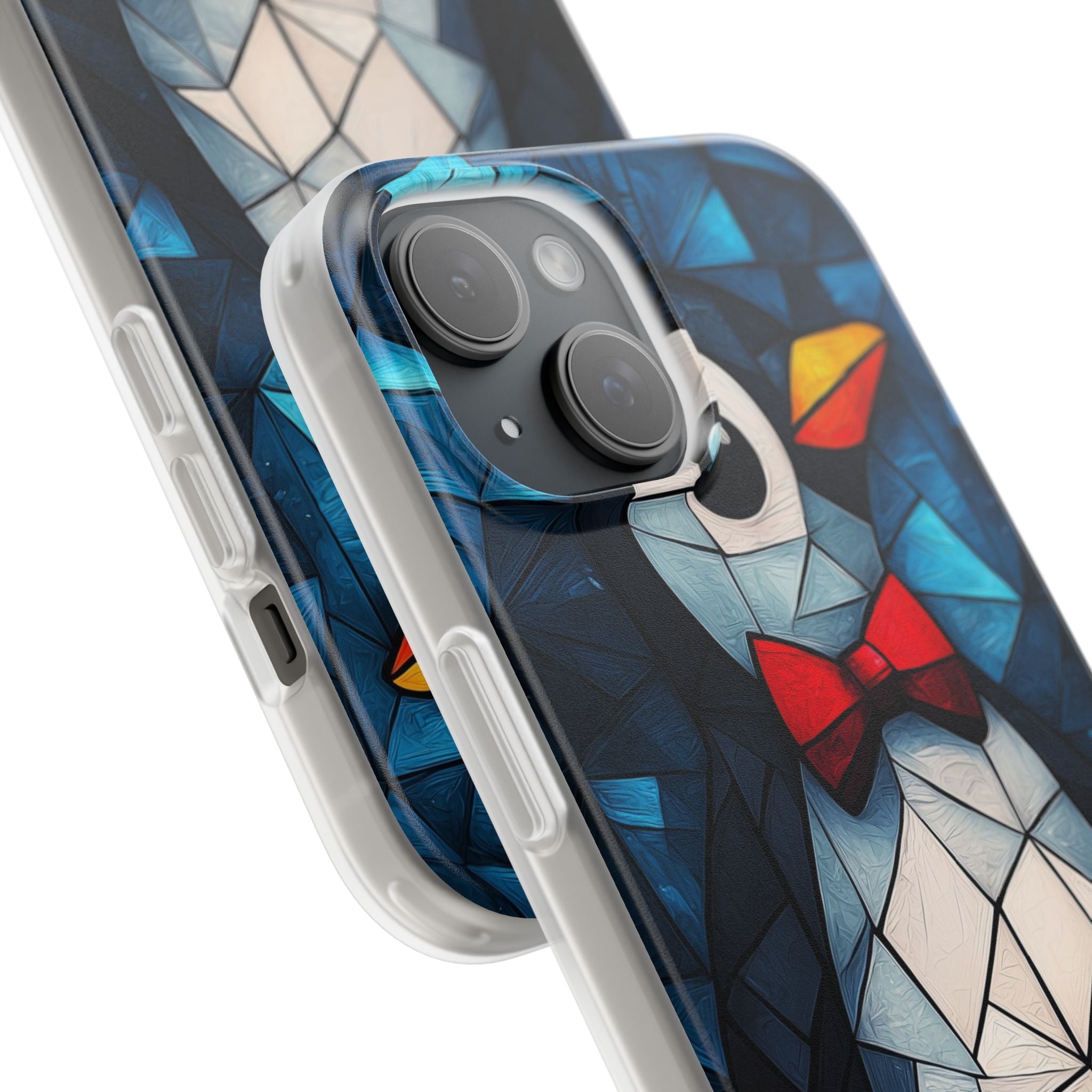 Mosaic Bowtie Penguin · Soft Phone Case for iPhone