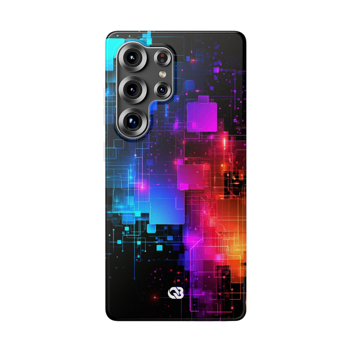 Spectral Circuit Grid · Lite Phone Case for Samsung · Black