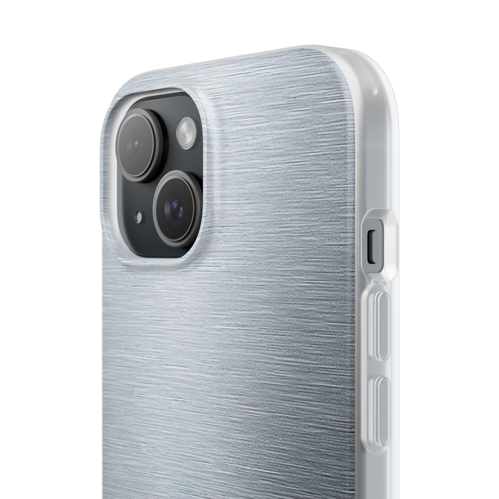 Silver Lite Phone Case for iPhone - Satin Chrome Grain