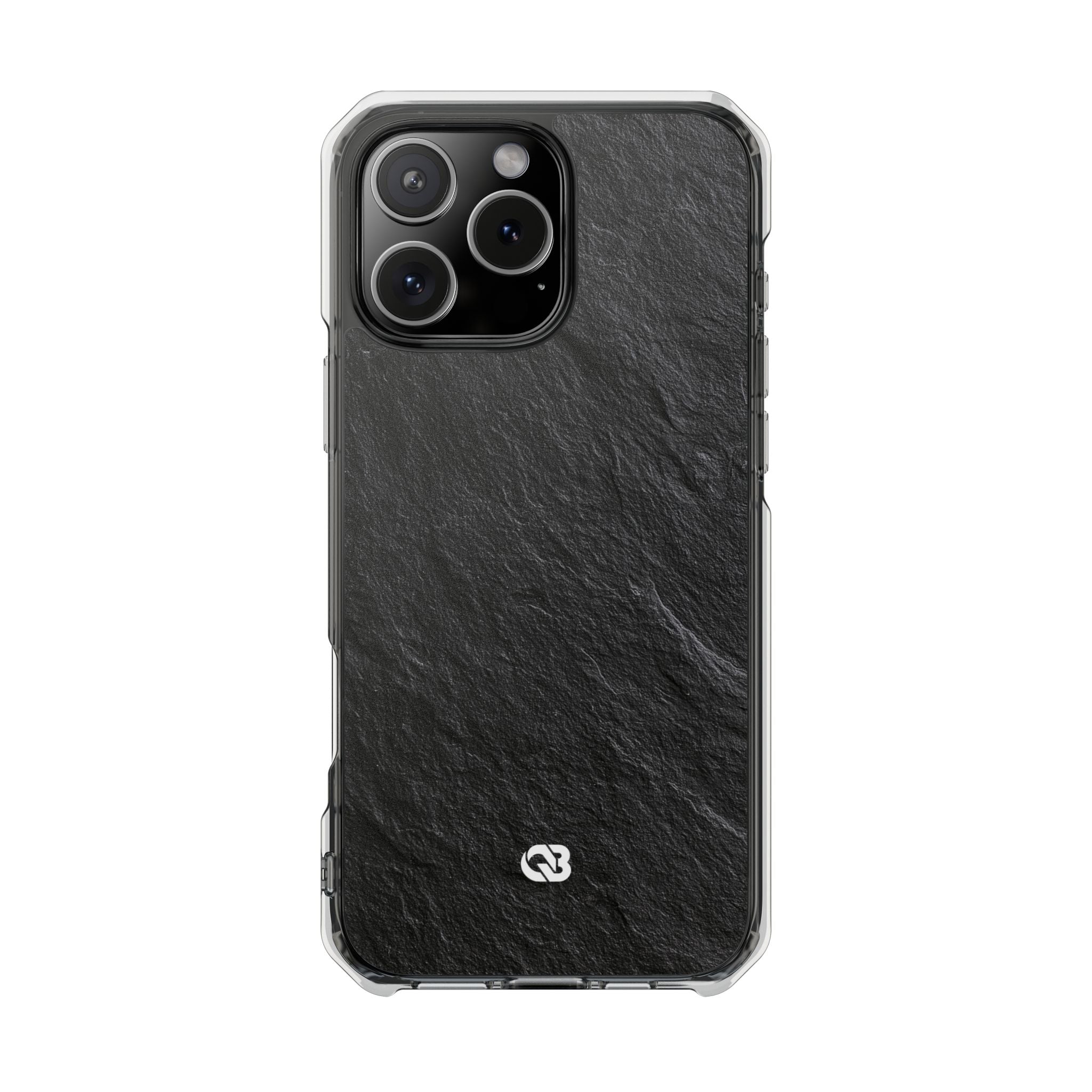 Black Impact MagSafe Phone Case for iPhone - Raw Obsidian Slate