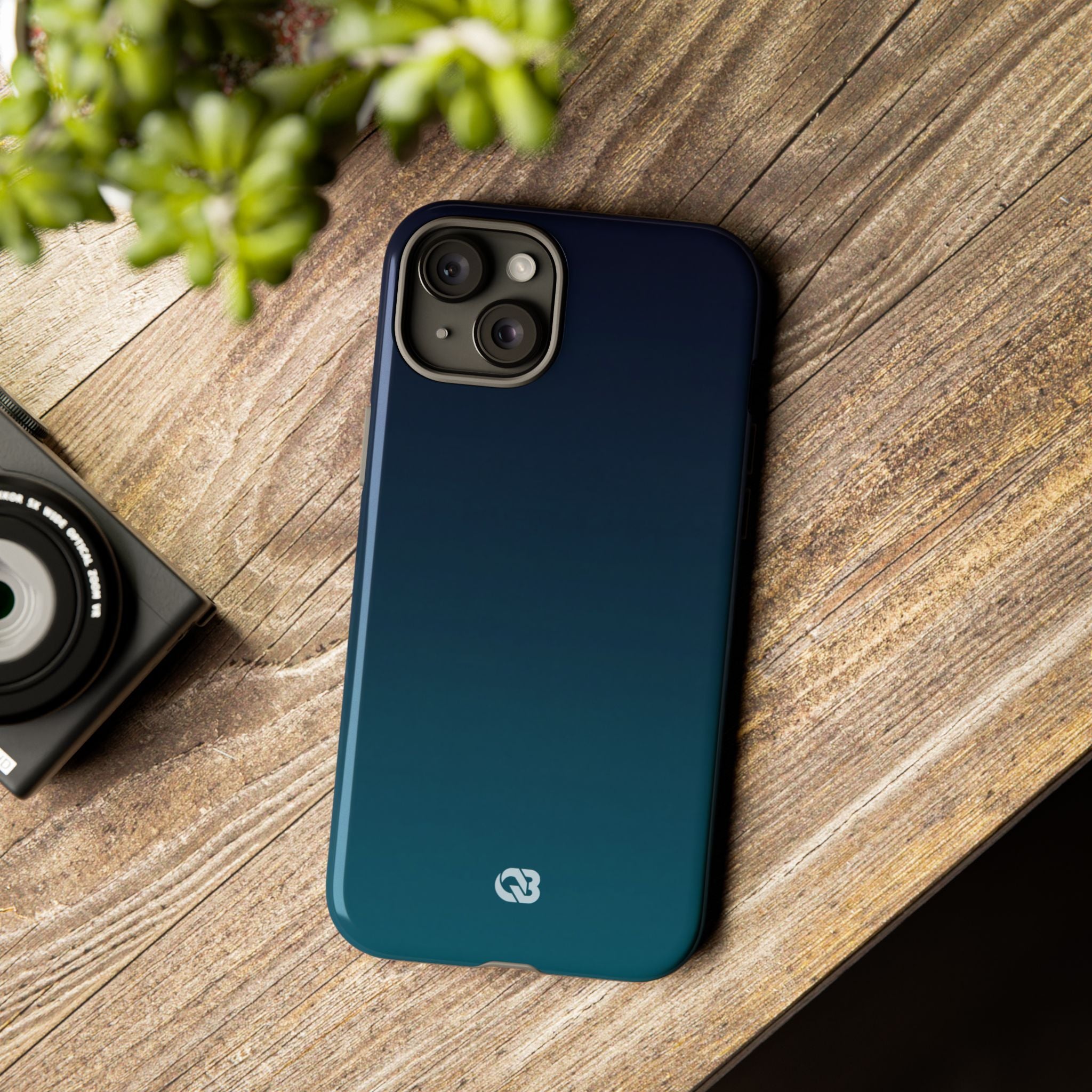Teal Tough Phone Case for iPhone - Abyss Teal Haze