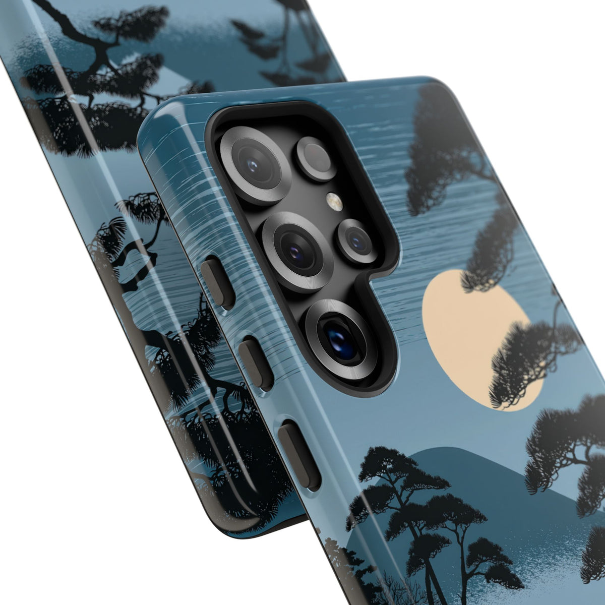 Blue Tough Phone Case for Samsung - Midnight Kyoto Pine