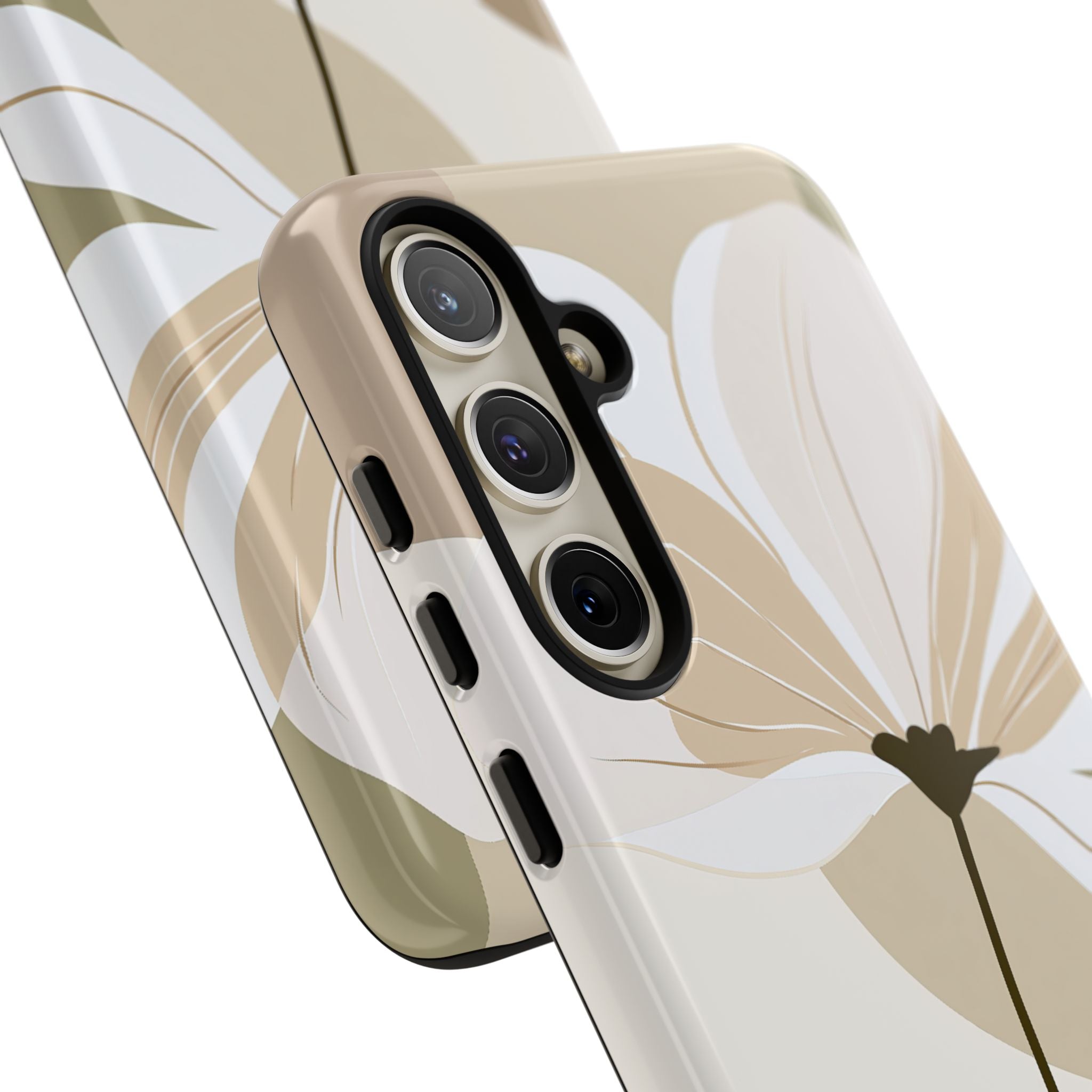 Beige Tough Phone Case for Samsung - Sage Linen Magnolia