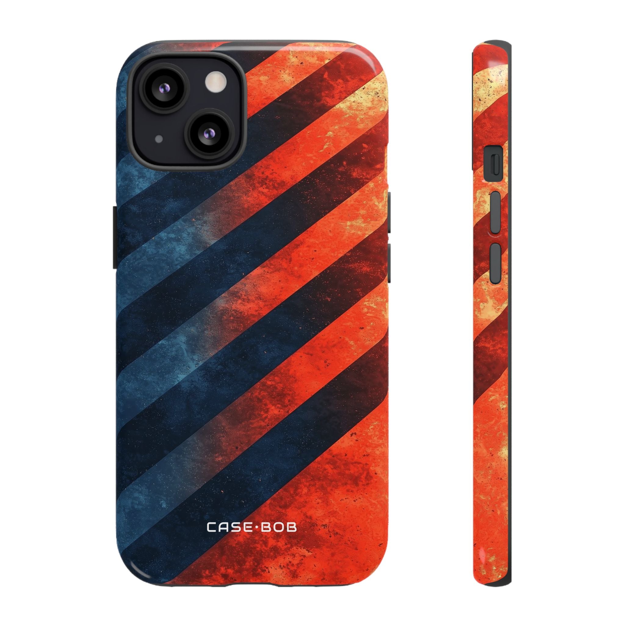 Diagonal Stripes Blaze iPhone 13 Case - Tough