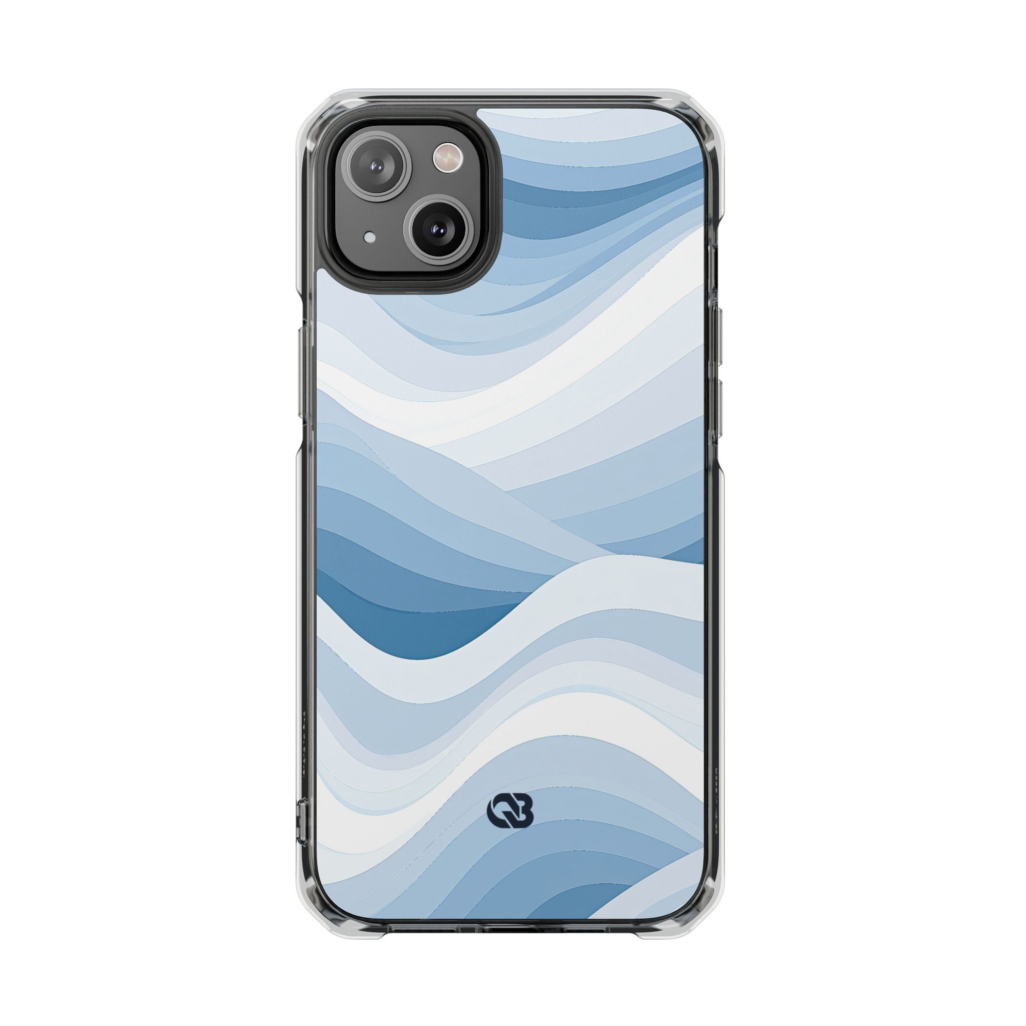 Blue Impact MagSafe Phone Case for iPhone - Glacial Indigo Flow
