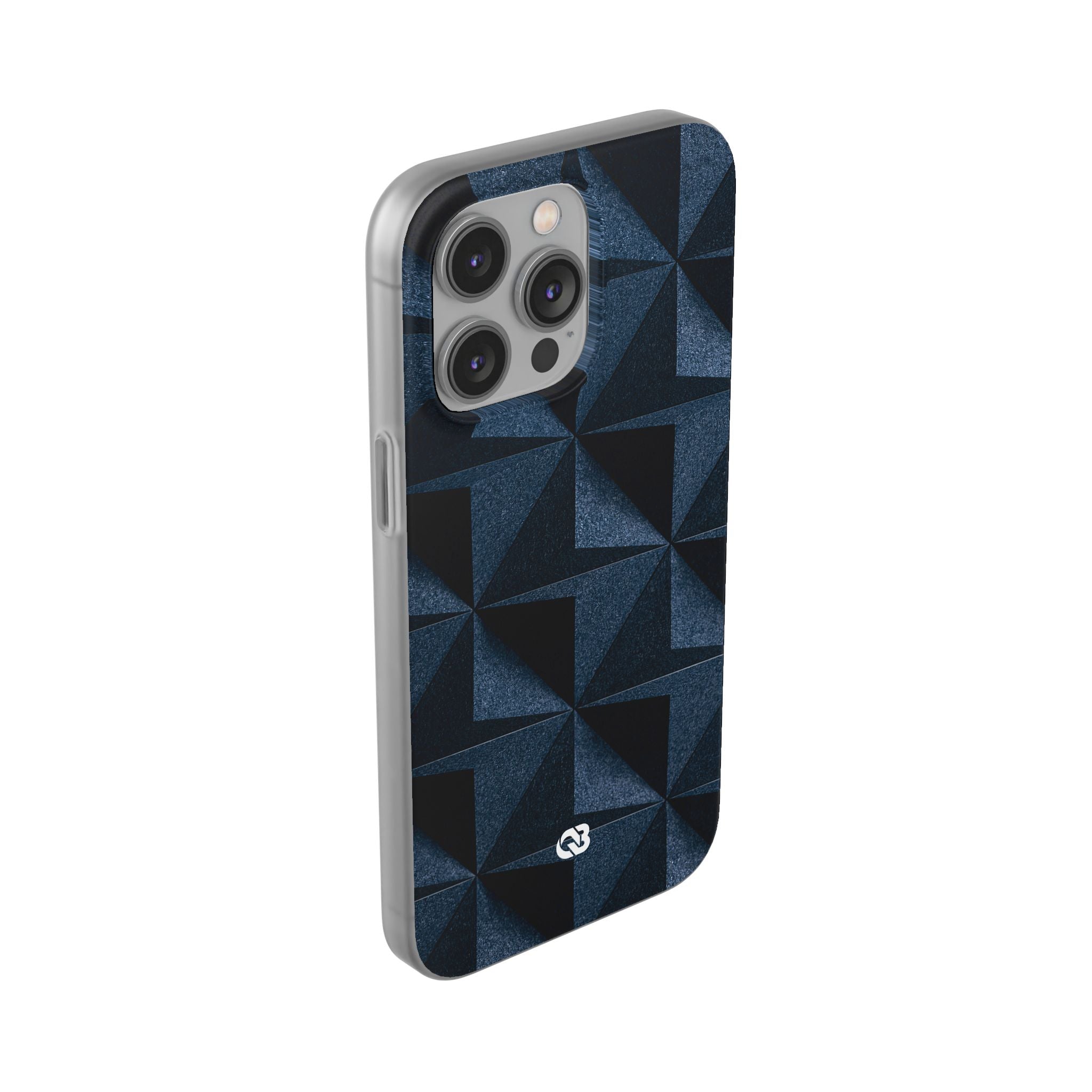 Blue Lite Phone Case for iPhone - Indigo Basalt Facets