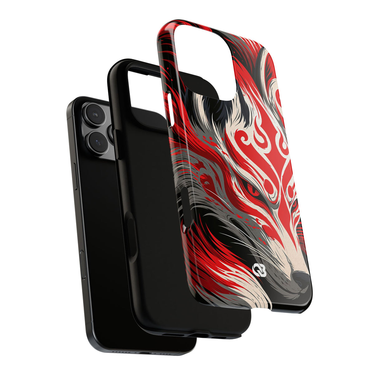 Crimson Kitsune Spirit · Tough Phone Case for iPhone · Red