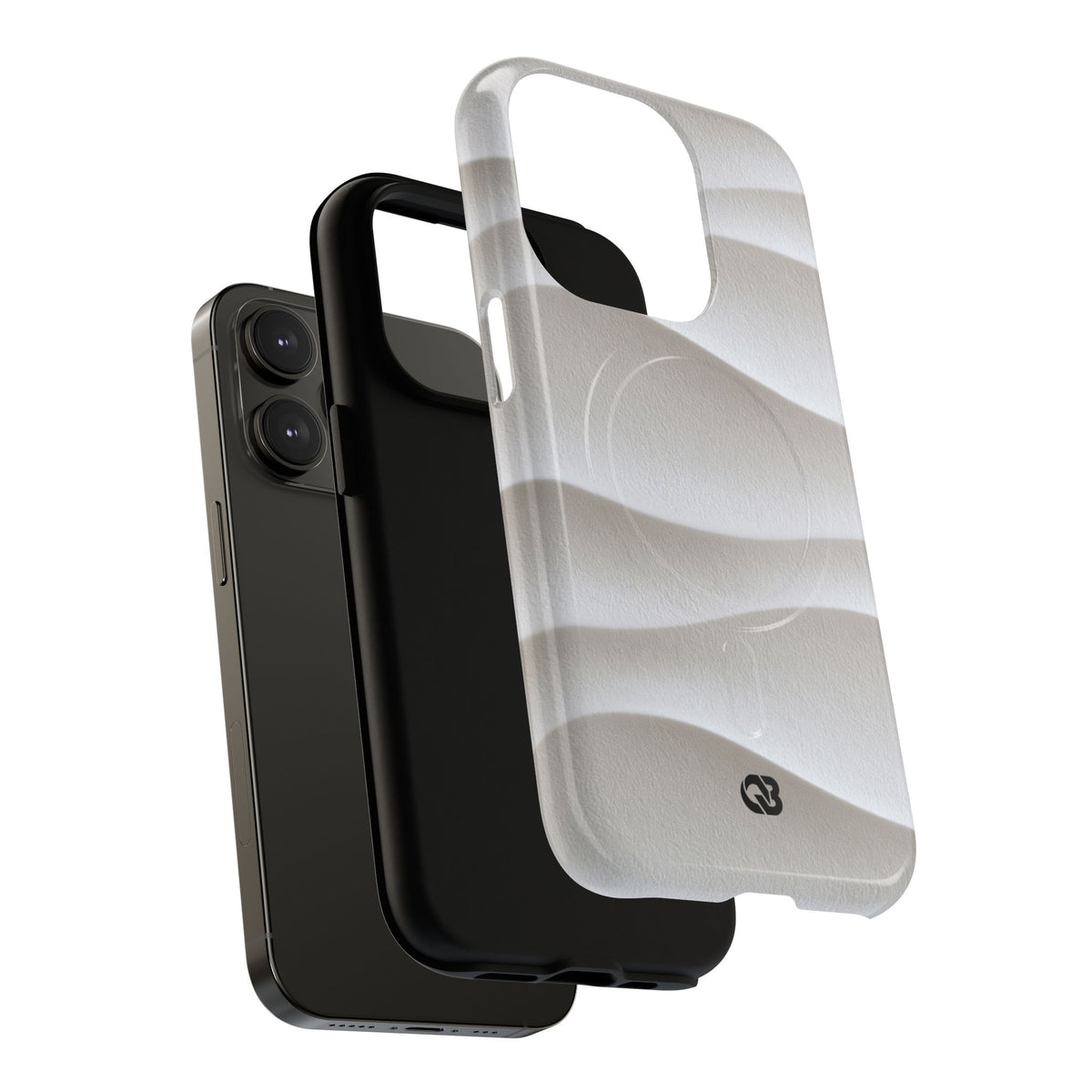 White Tough 2.0 Magsafe Phone Case for iPhone - Arctic Flow Ridges
