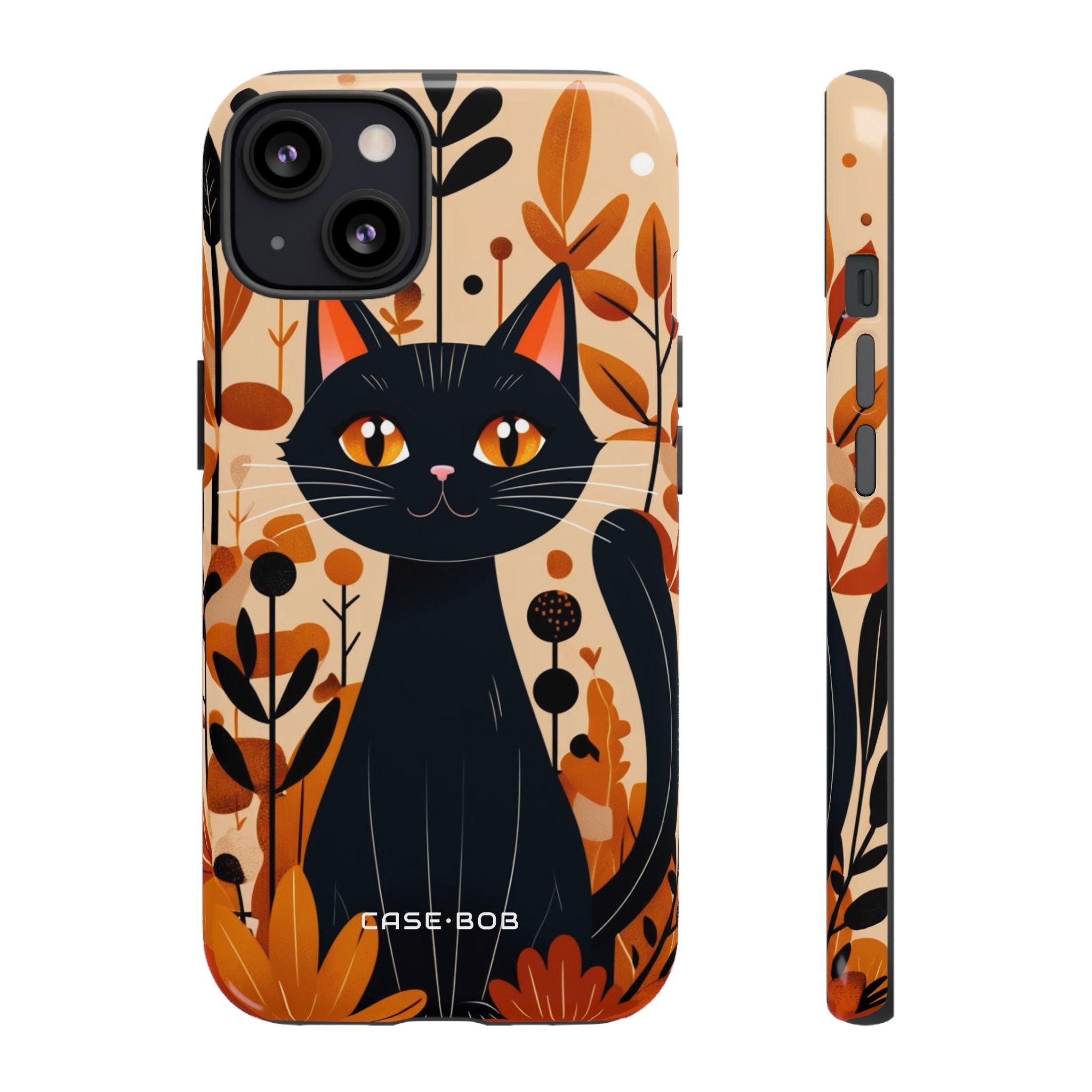 Schwarze Katze Glow iPhone 13 Case - Tough