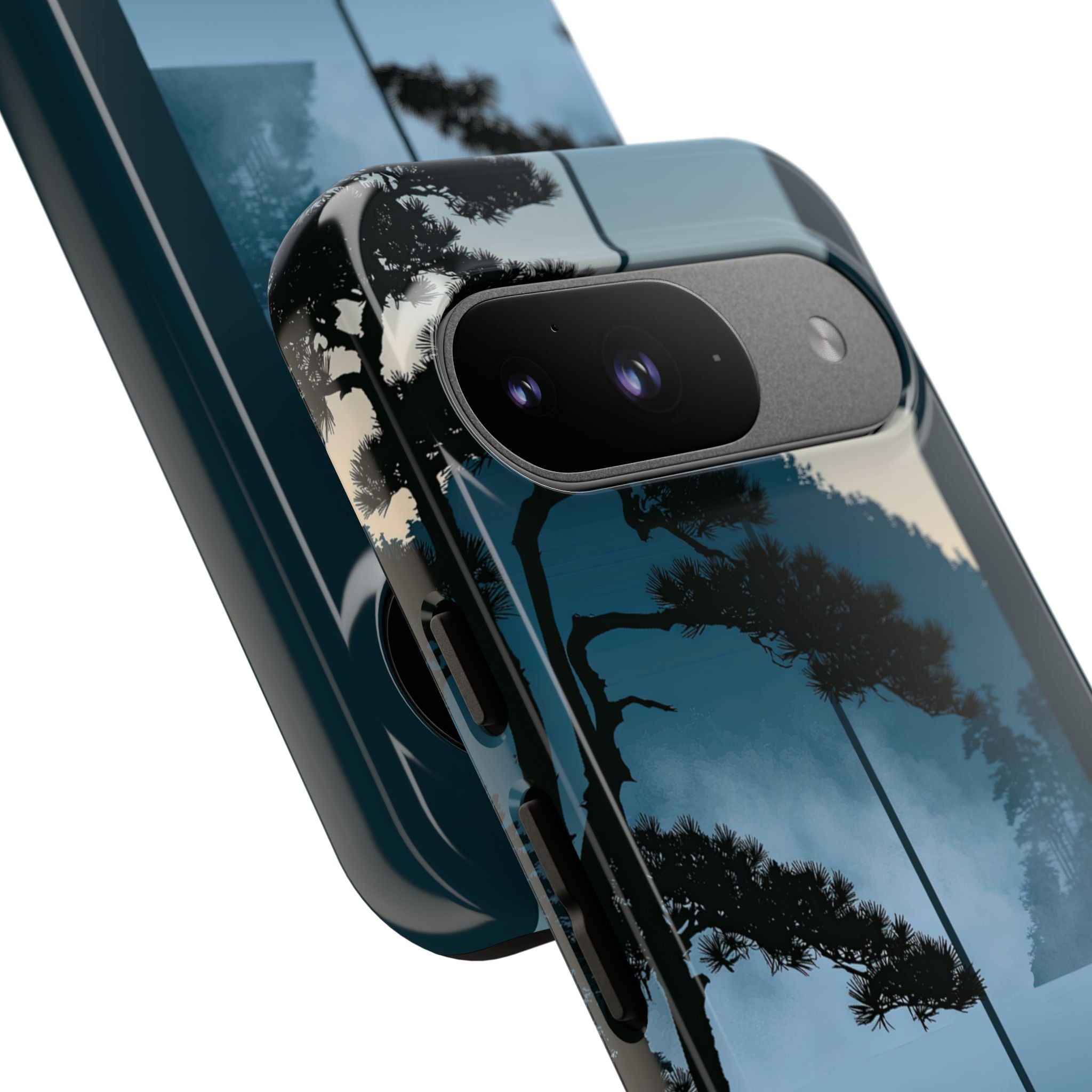 Blue Tough Phone Case for Google Pixel - Kyoto Mist Pine