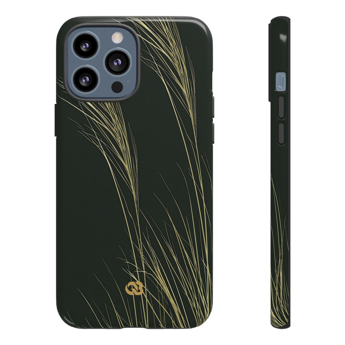 Golden Whispering Reeds · Tough Phone Case for iPhone · Green