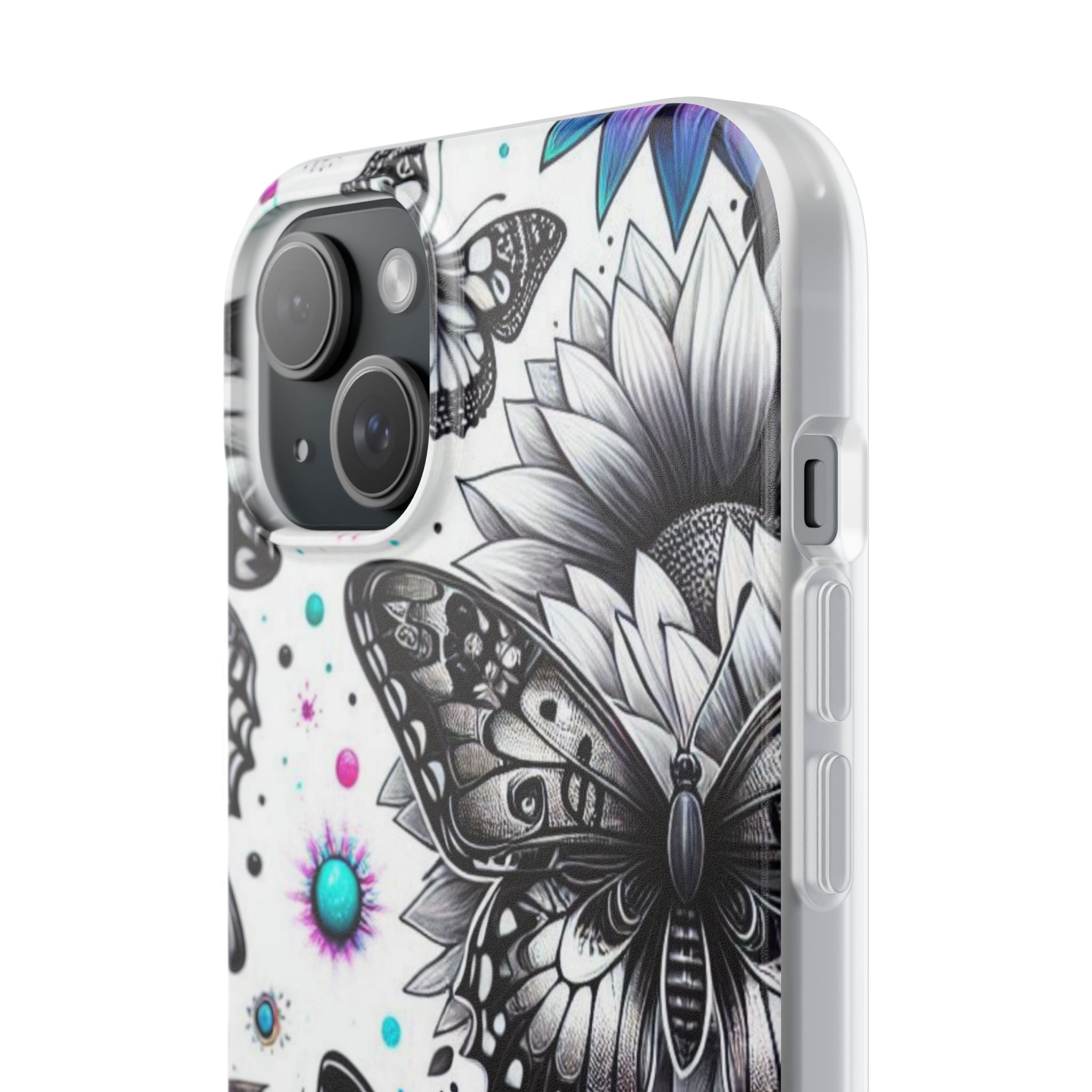 Butterfly Bloom iPhone 15 Plus Skal - Mjuk