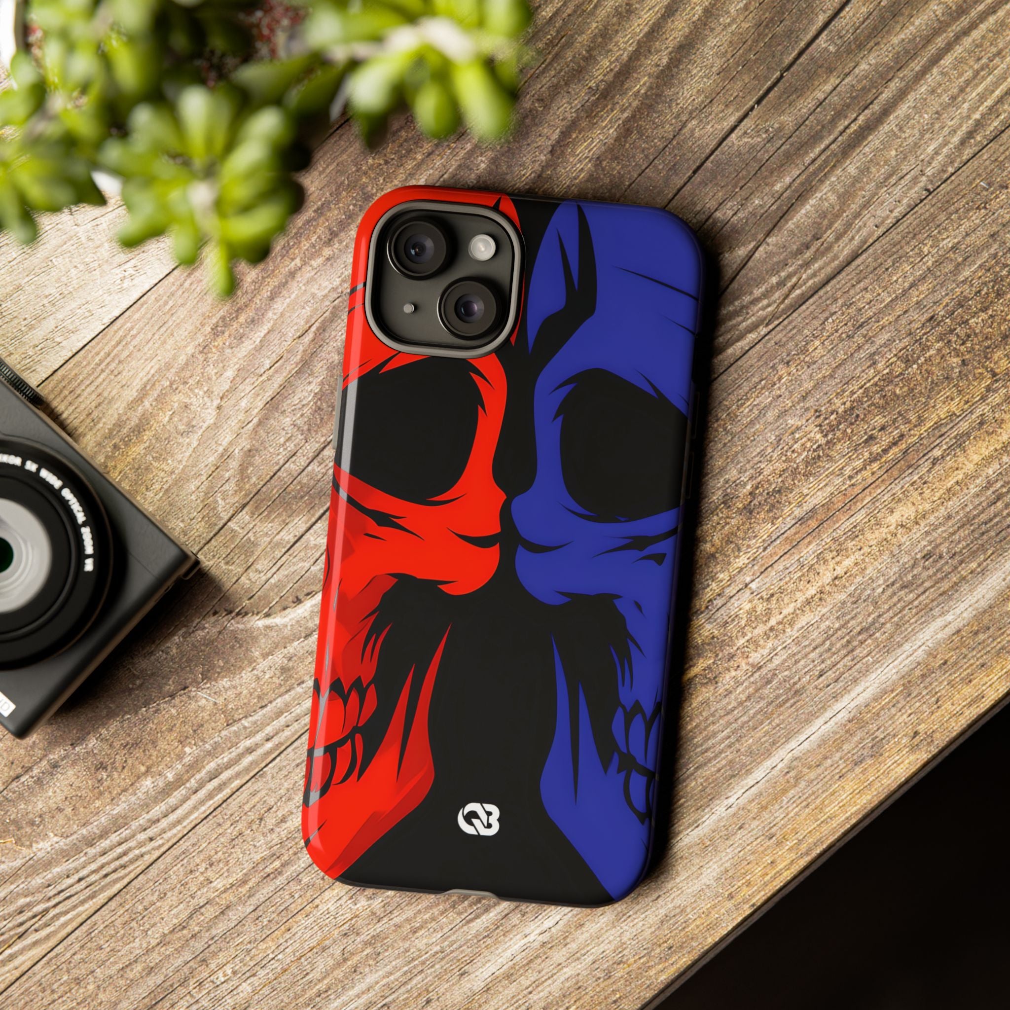 Crimson Cobalt Skulls · Tough Phone Case for iPhone