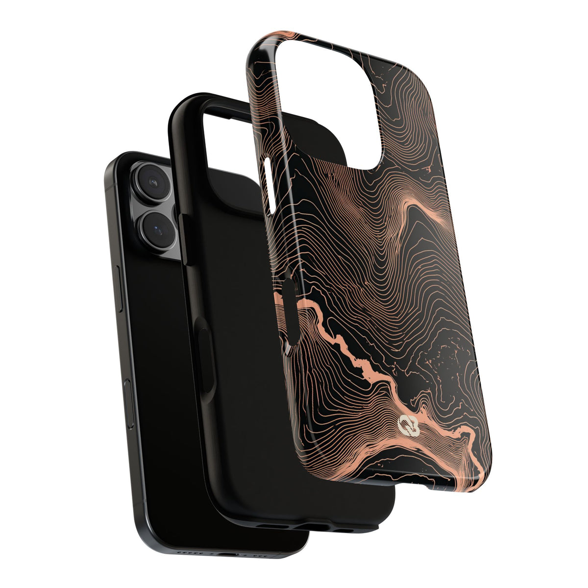 Mesa Elevation Contour · Tough Phone Case for iPhone · Black