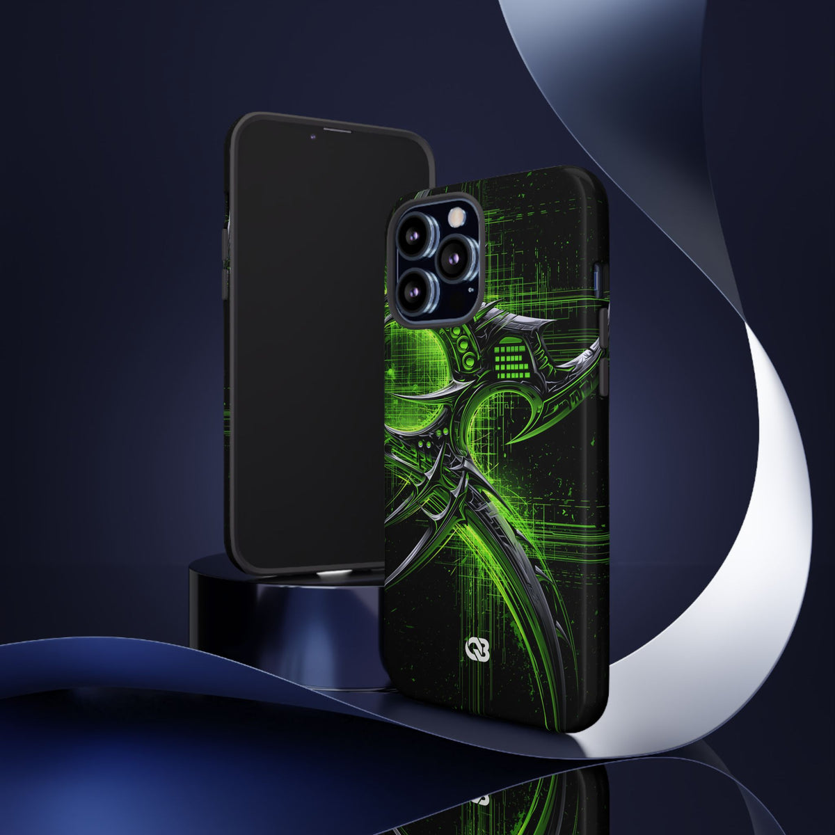 Cyber Sigil Grid · Tough Phone Case for iPhone · Green
