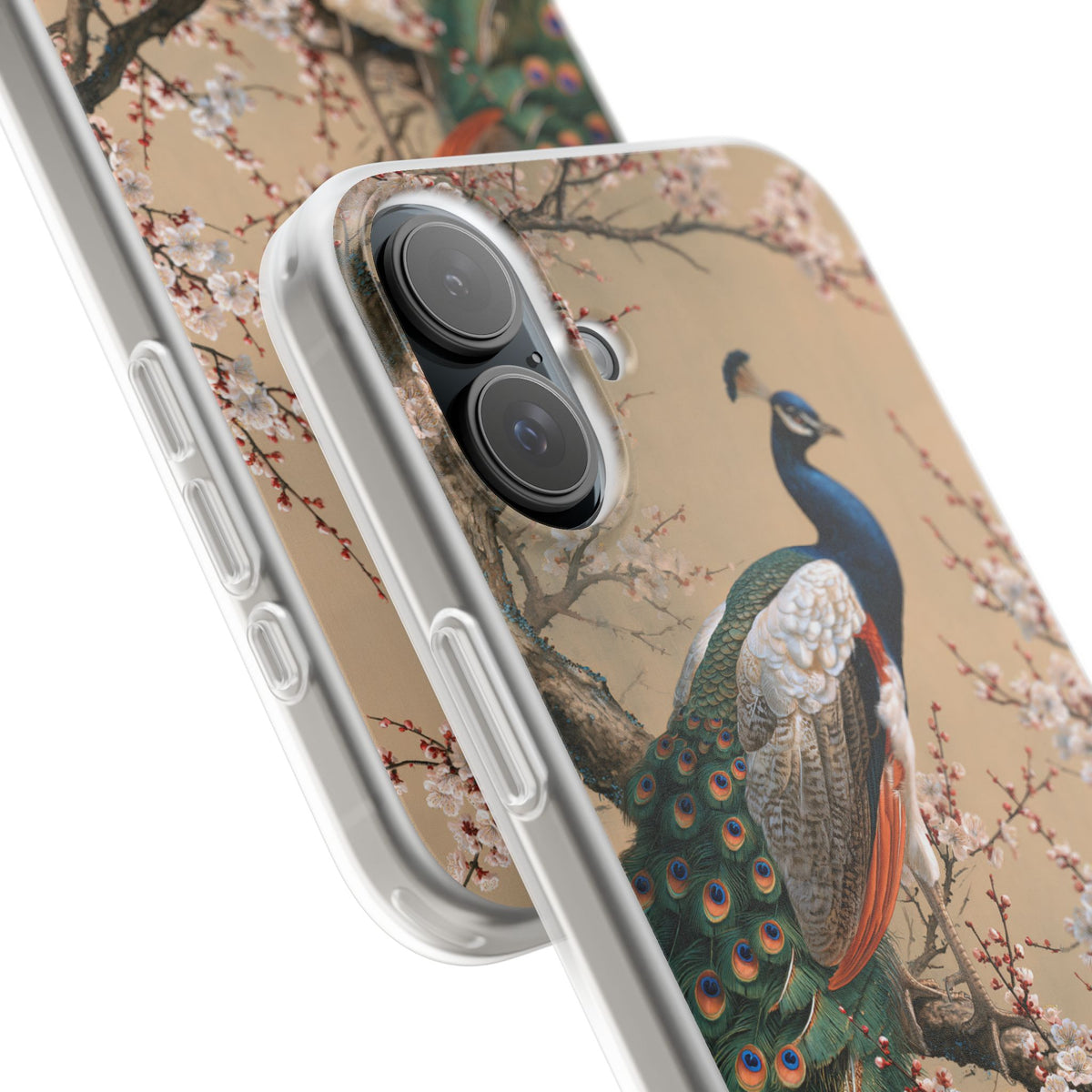 Imperial Peacock Blossom · Lite Phone Case for iPhone · Beige