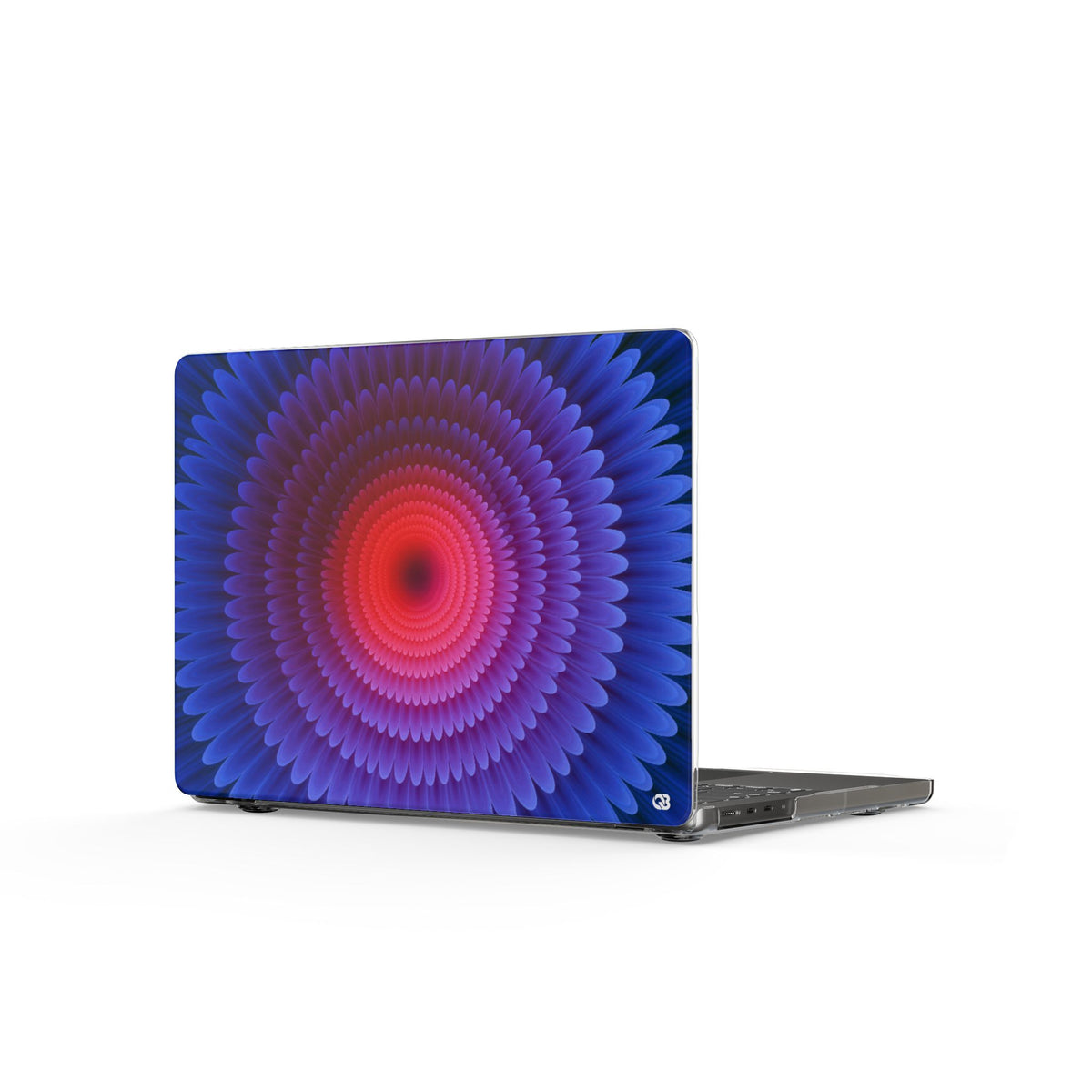 Radial Spectrum Bloom · Clear Hard Case for MacBook · Blue