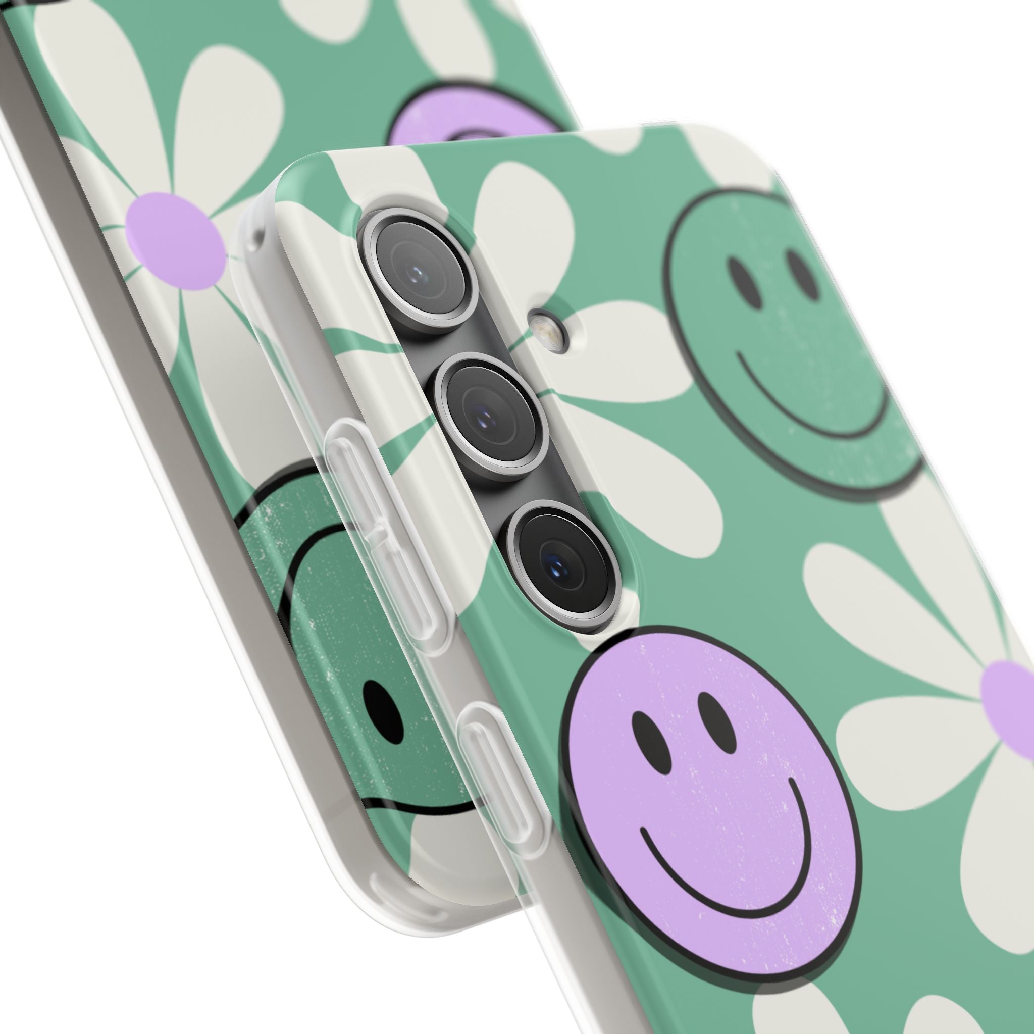 Smiley Daisy Glow Samsung S24 Case - Soft