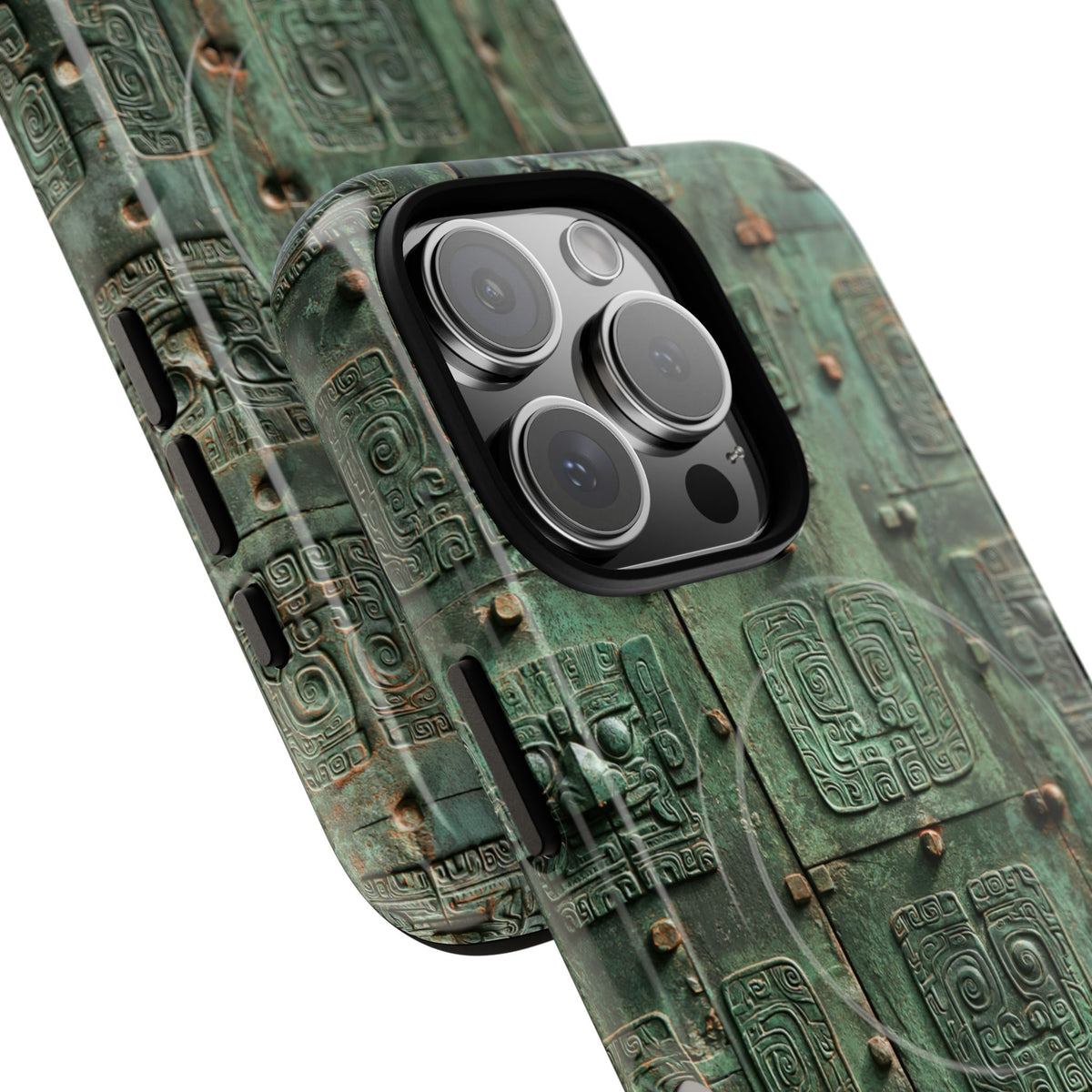 Dynastic Bronze Relief · Tough 2.0 Magnetic Phone Case for iPhone · Green