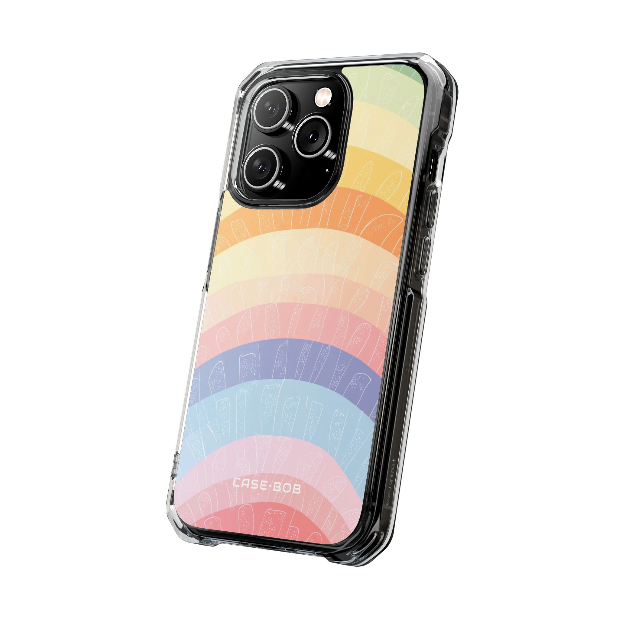 Pastel Rainbow Bands iPhone 14 Pro Case - Impact