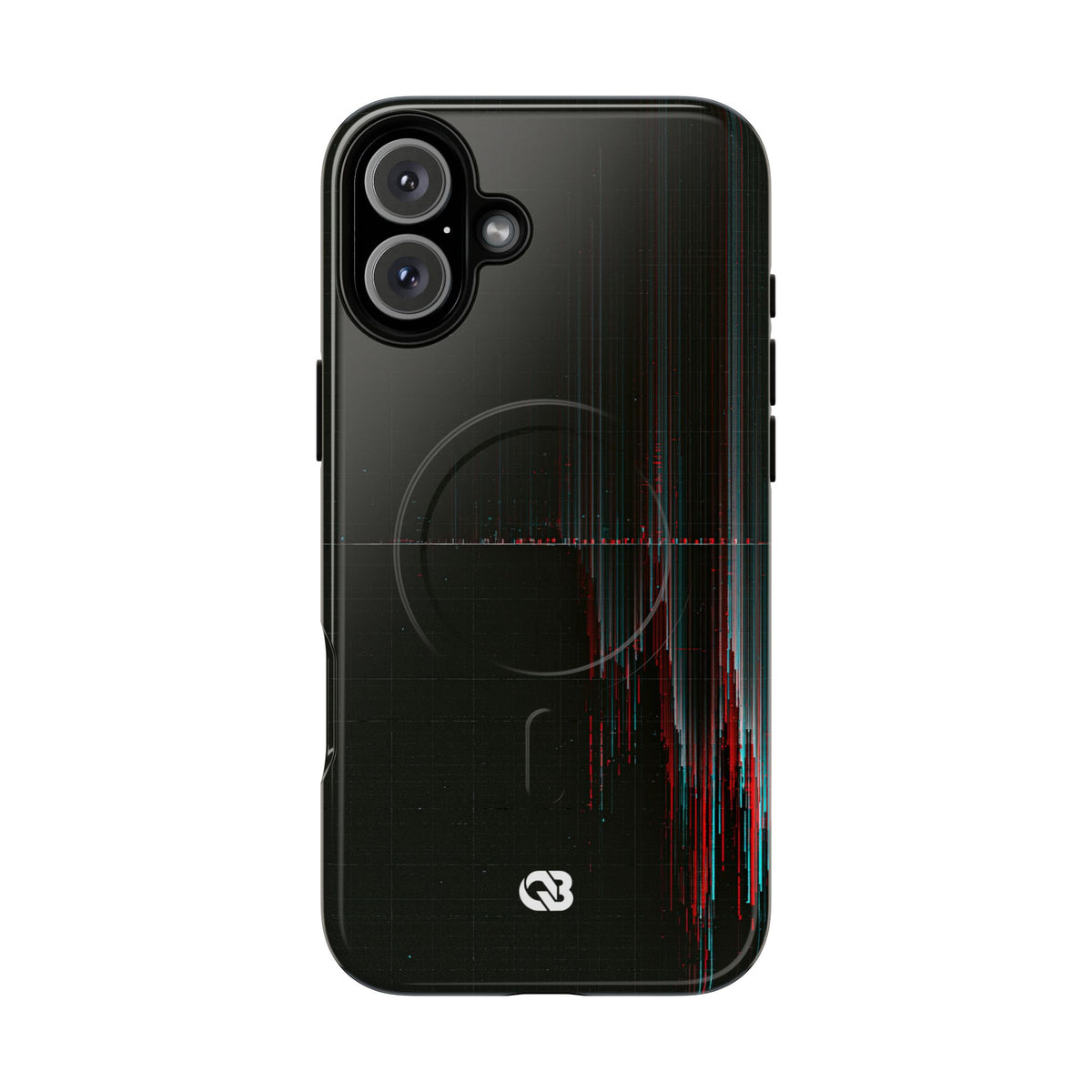 Black Tough 2.0 Magsafe Phone Case for iPhone - Corrupted Data Stream