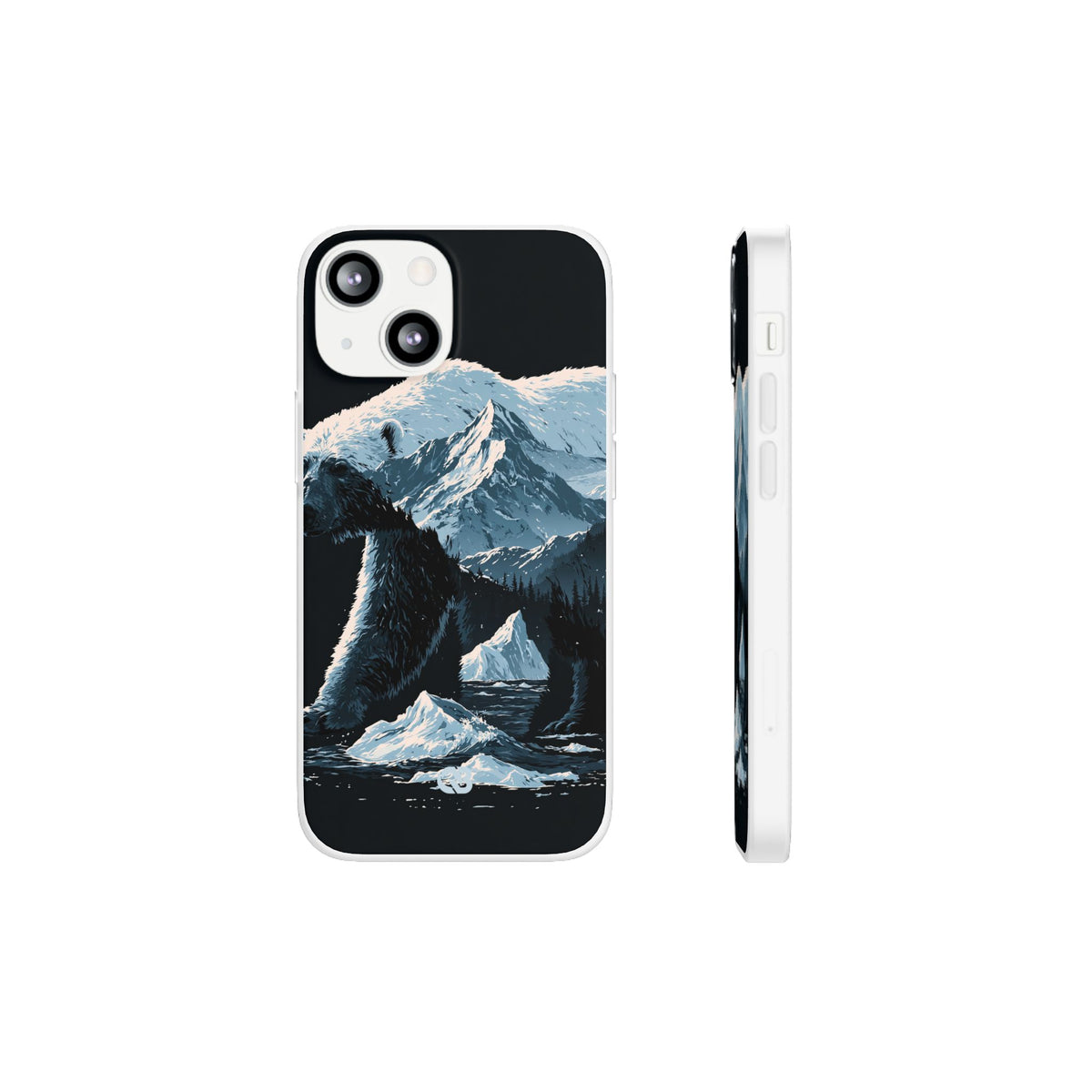 Nordic Arctic Bear · Lite Phone Case for iPhone · Black