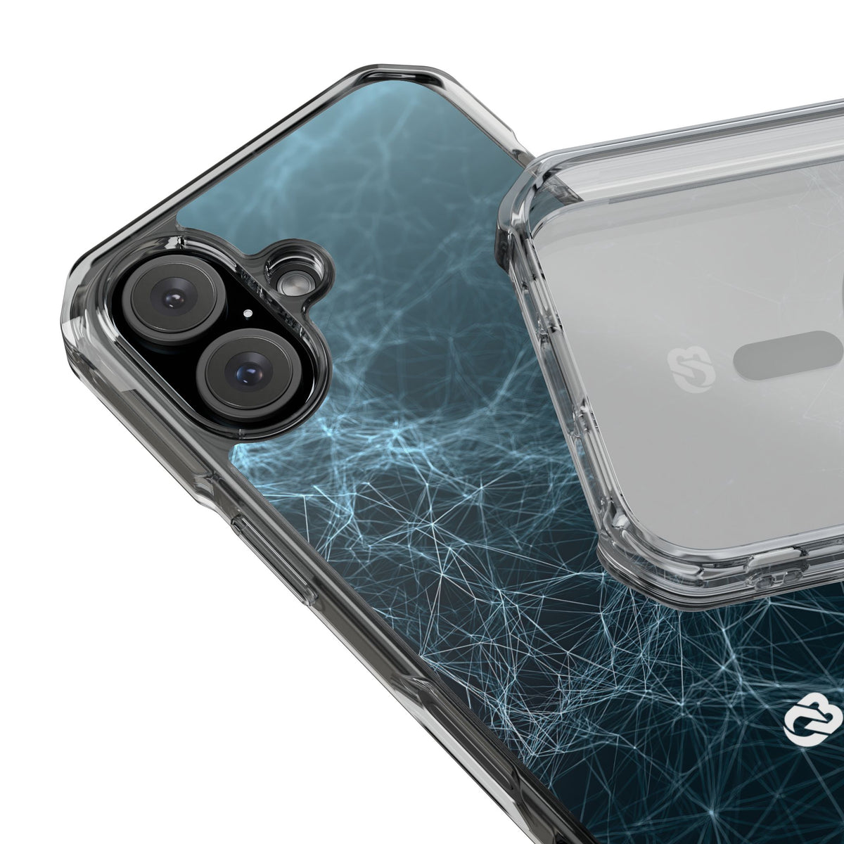 Teal Impact MagSafe Phone Case for iPhone - Arctic Neural Mesh