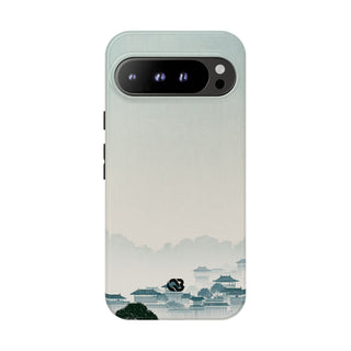 Blue Tough Phone Case for Google Pixel - Mist Valley Pagoda