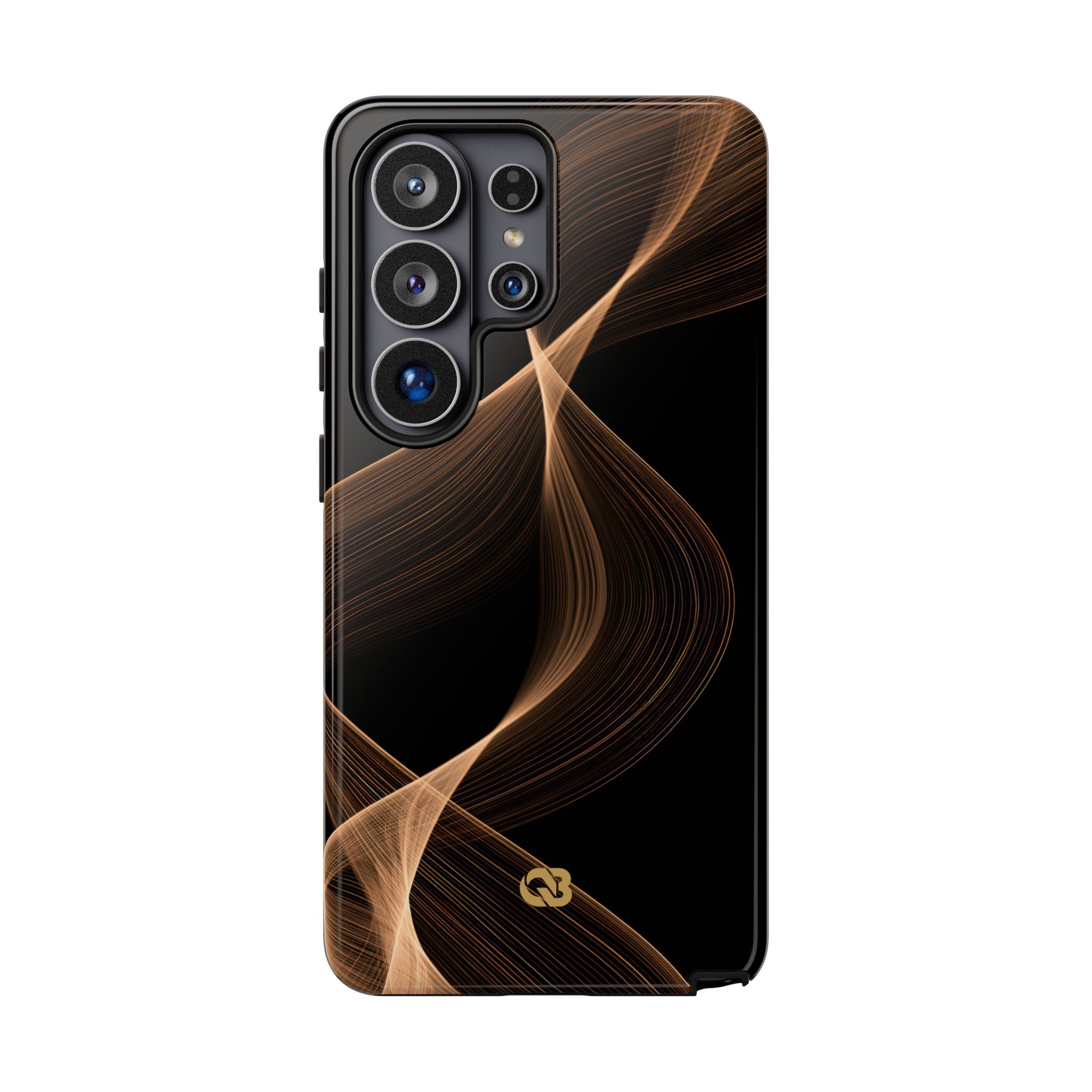 Brown Tough Phone Case for Samsung - Copper Silk Wave